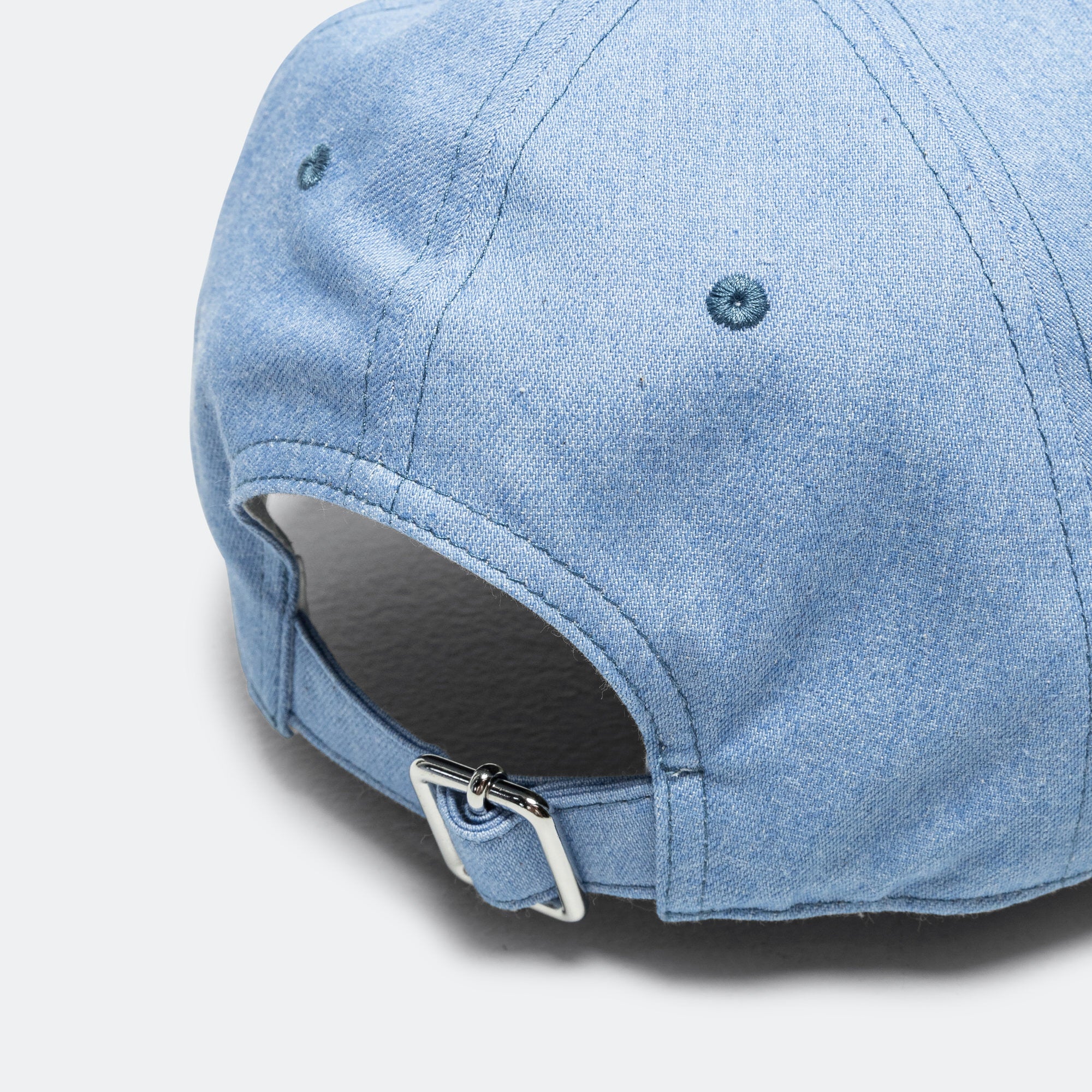 Gabardine Baseball Cap with embroidered logo - Blue - Image 4