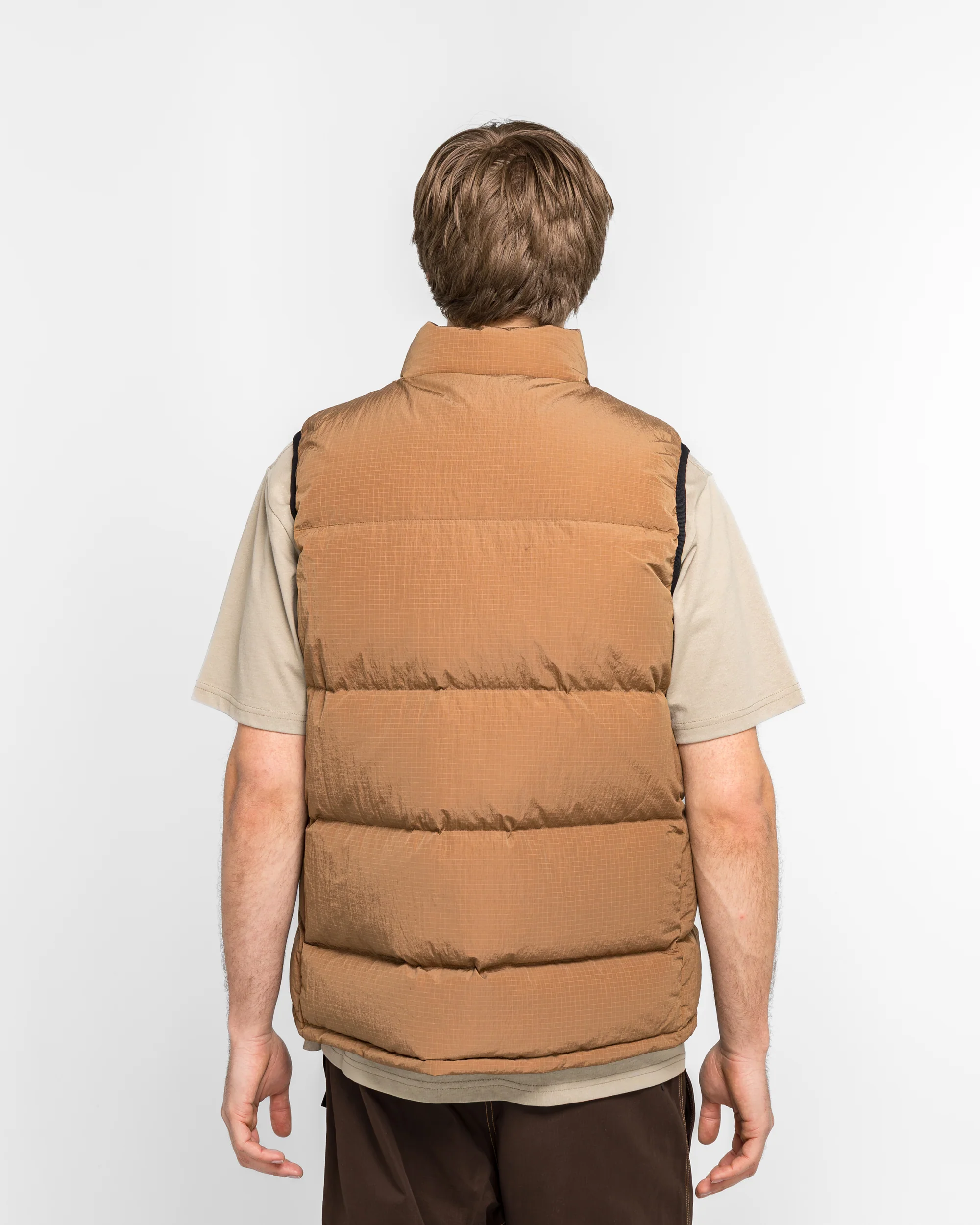 Down Puffer Vest - Brown - Image 4