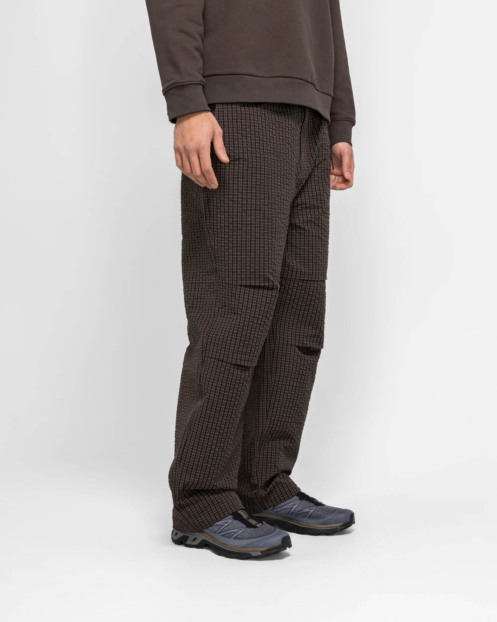 Northside Plaid Pant - Deep Brown - Image 3