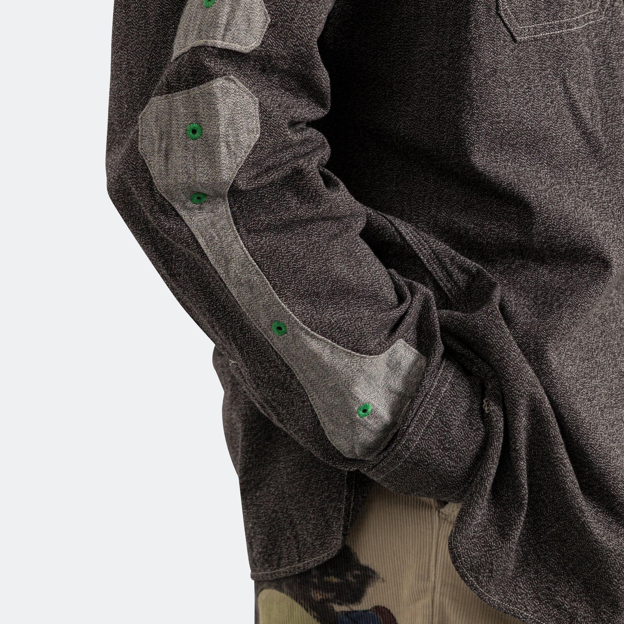 Grandrelle 2TONES BONE Patch Ventilator Workshirt - Charcoal - Image 6