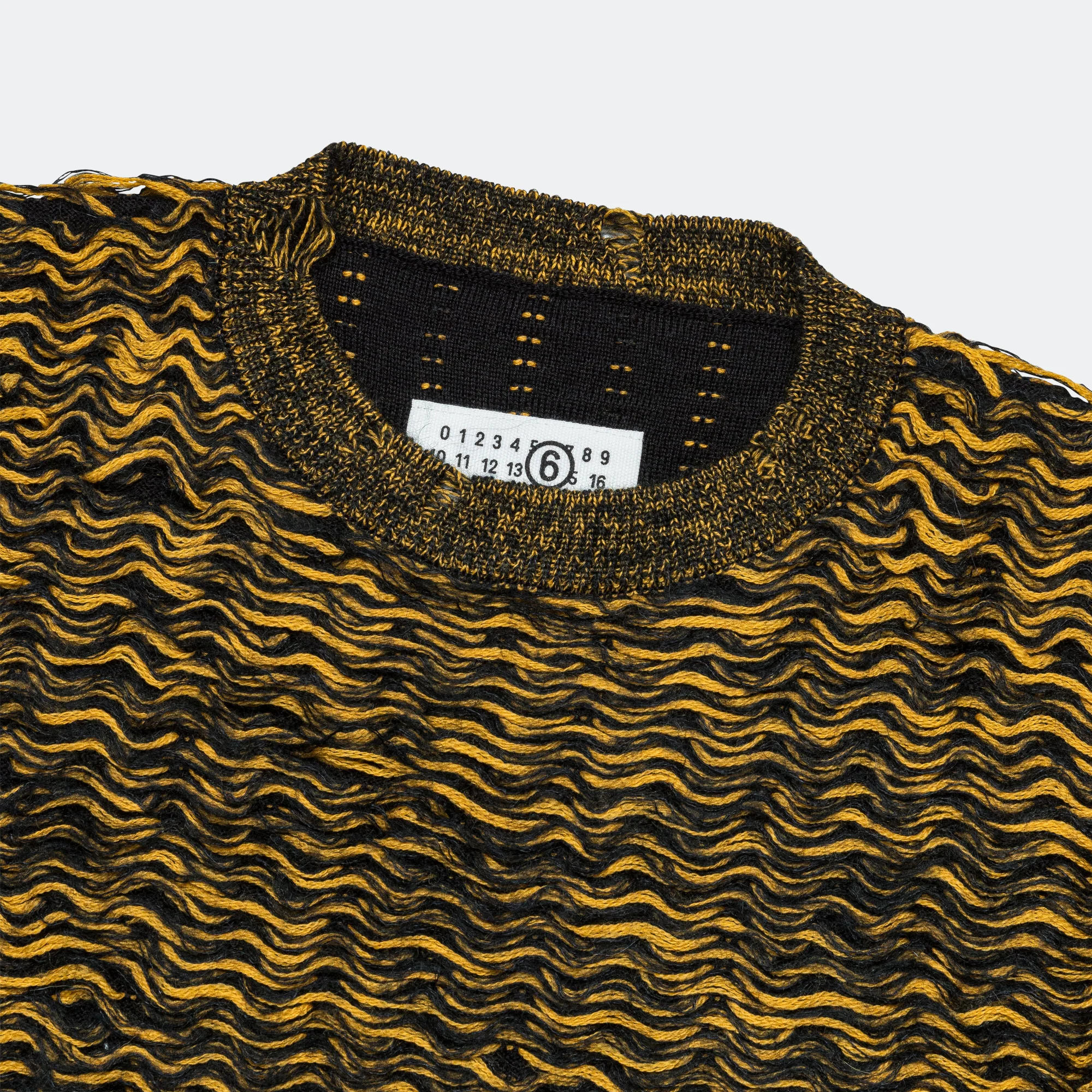 Hairy Wave Crewneck - Black/Yellow - Image 2