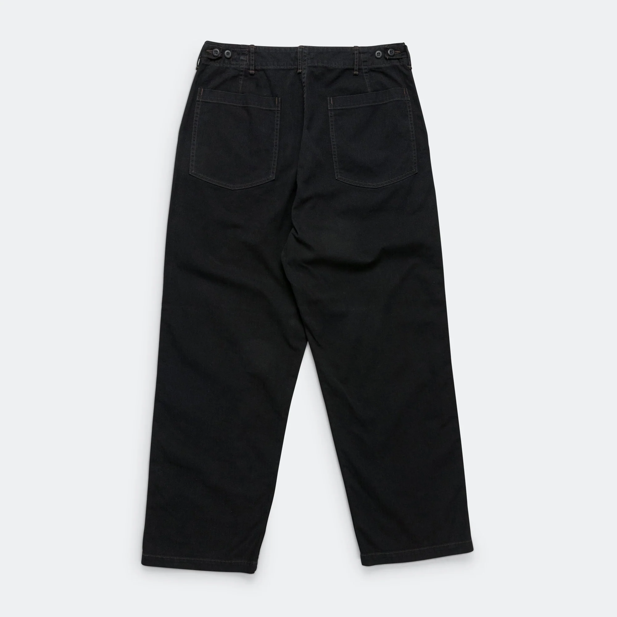 Herringbone Summer Fatigue Pants - Black - Image 2