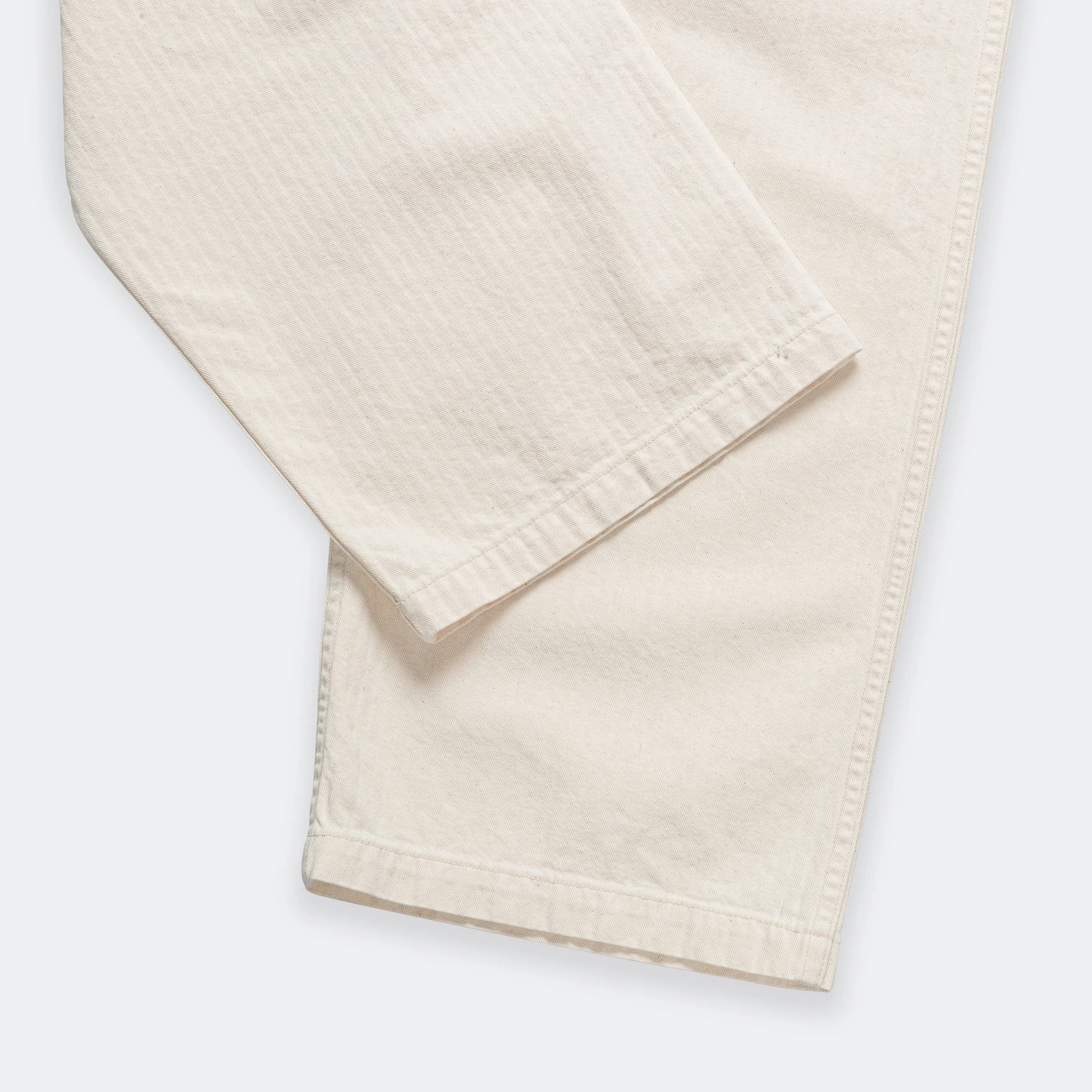 Herringbone Summer Fatigue Pants - Ecru - Image 5