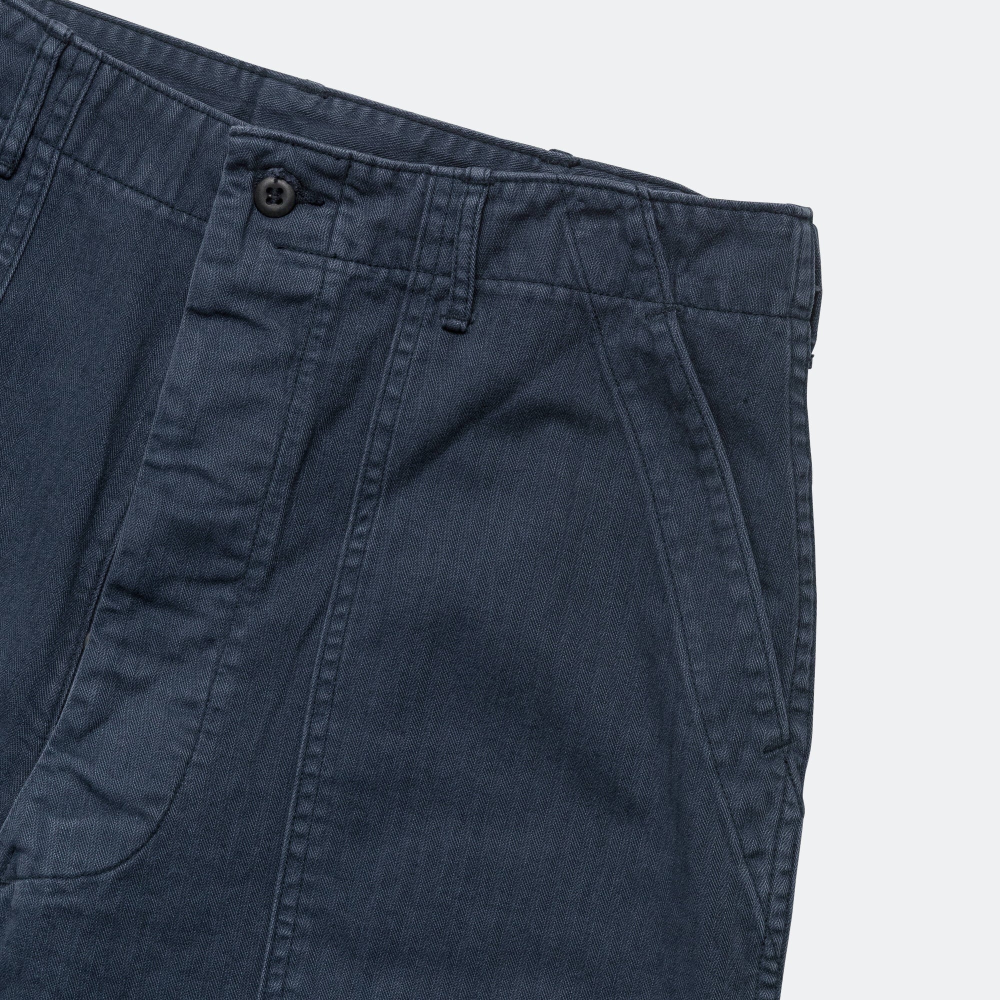 Herringbone Summer Fatigue Pants - Navy - Image 3