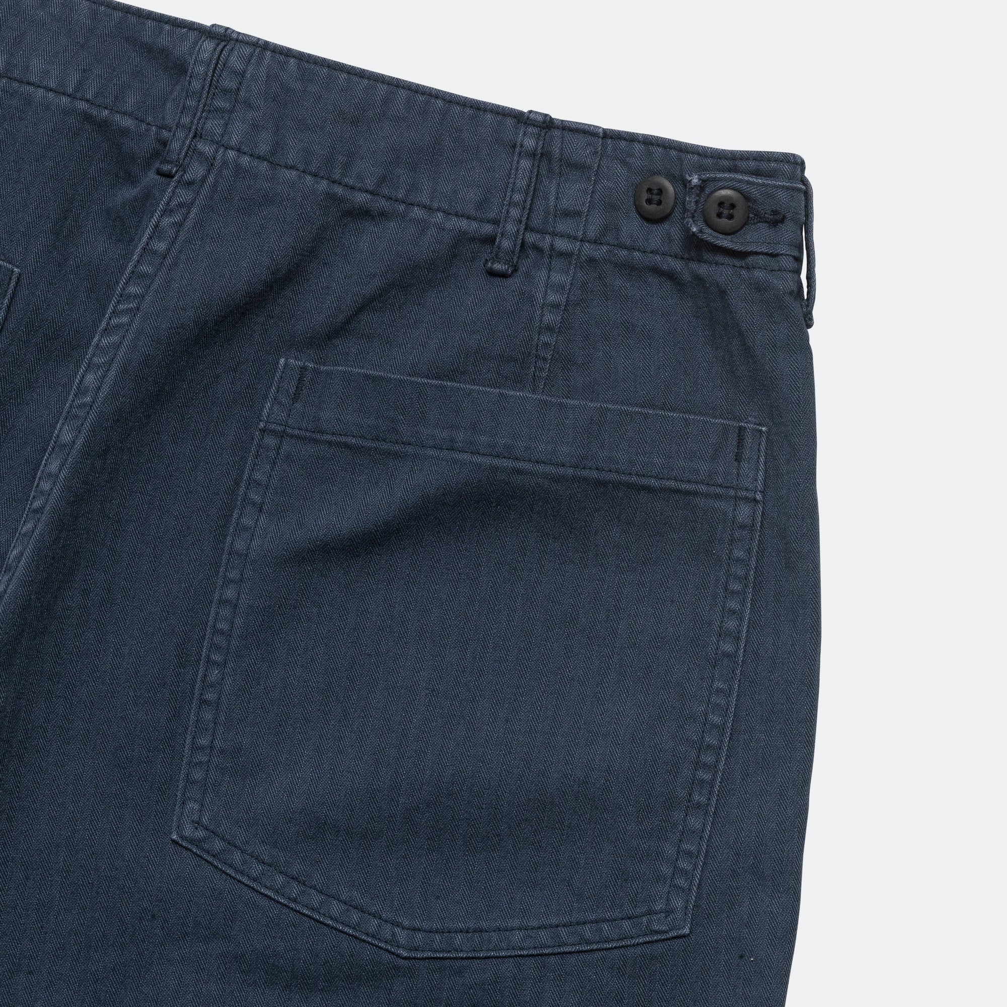 Herringbone Summer Fatigue Pants - Navy - Image 4