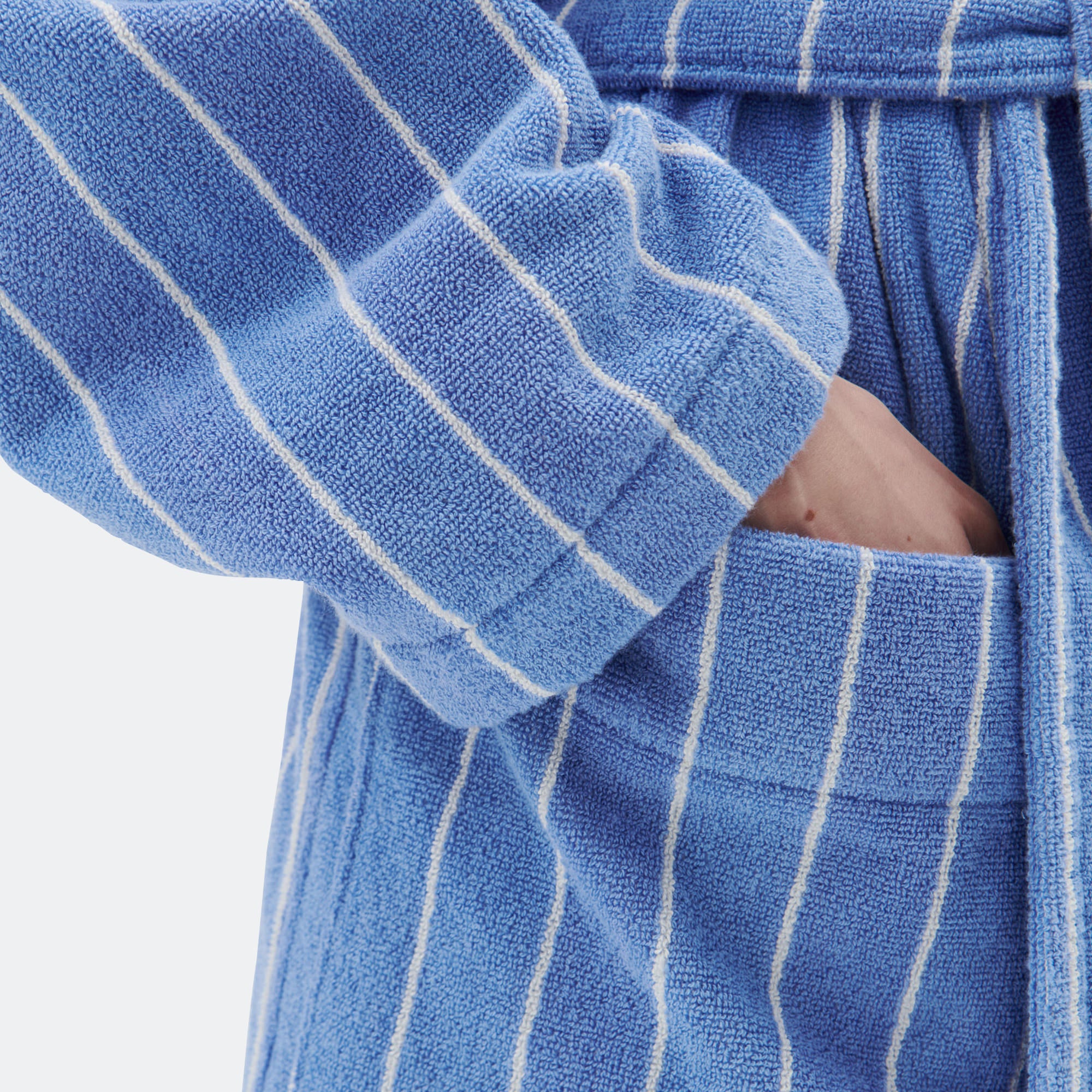 Hooded Bathrobe - Striped Marseille - Image 3