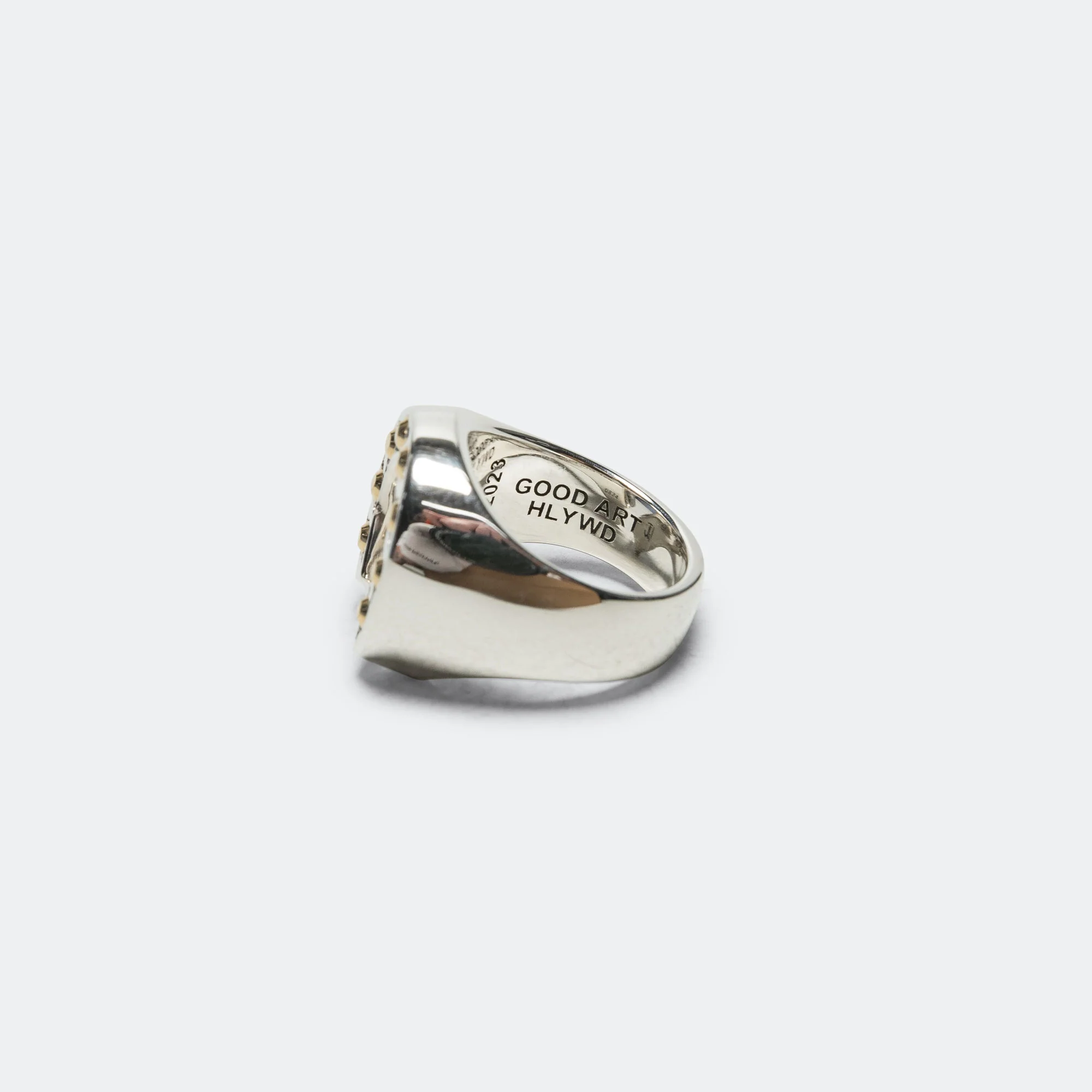 Horseshoe Ring - A - 925 Silver/18k Yellow Gold-D's - Image 3