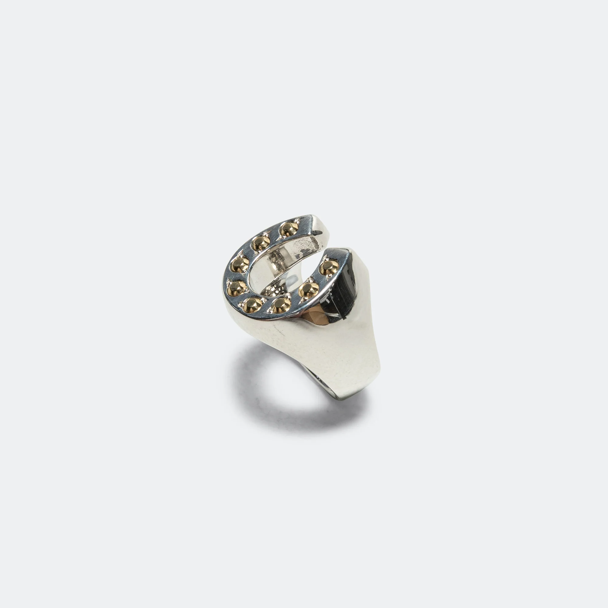 Horseshoe Ring - A - 925 Silver/18k Yellow Gold-D's - Image 4