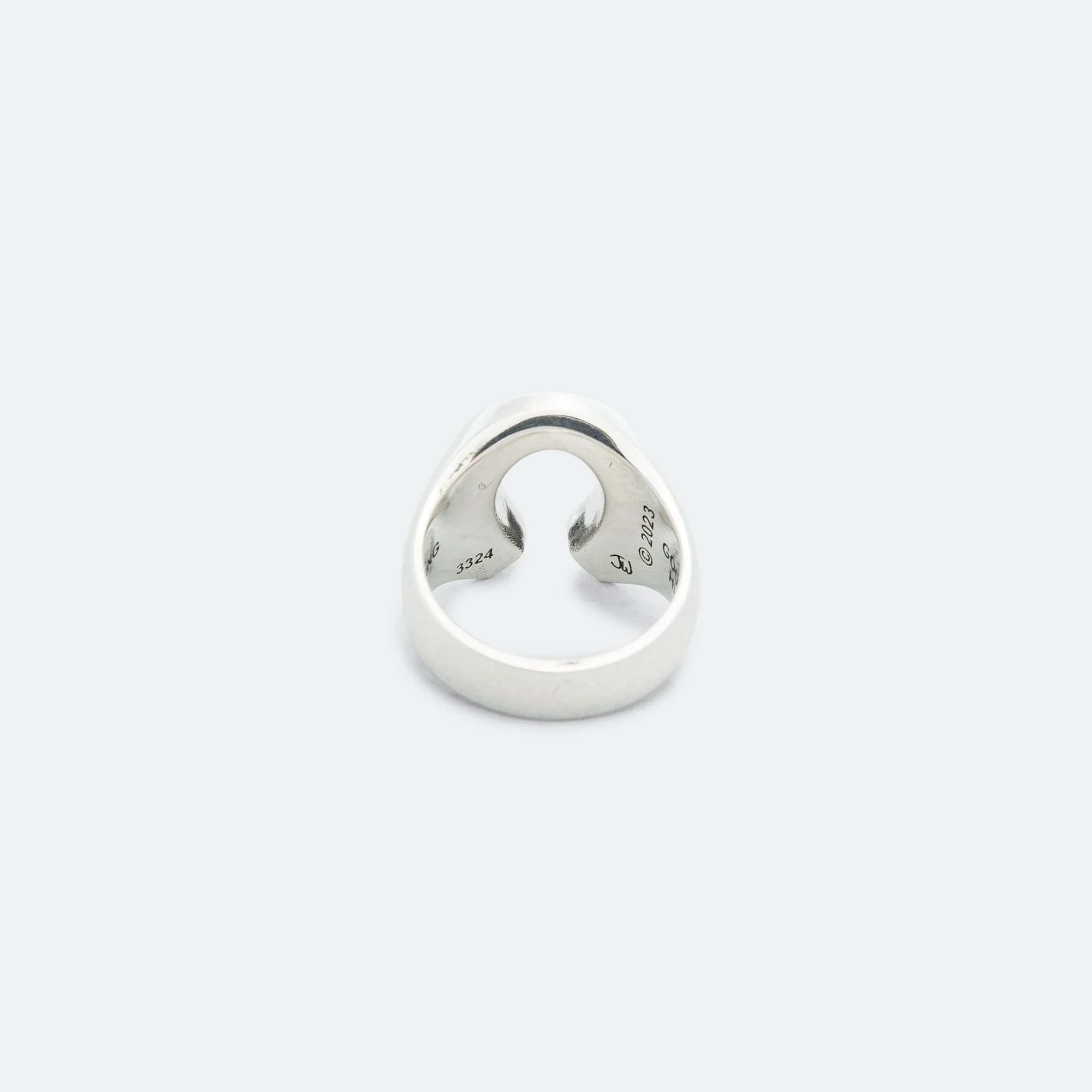 Horseshoe Ring Smooth - AA - 925 Silver - Image 3