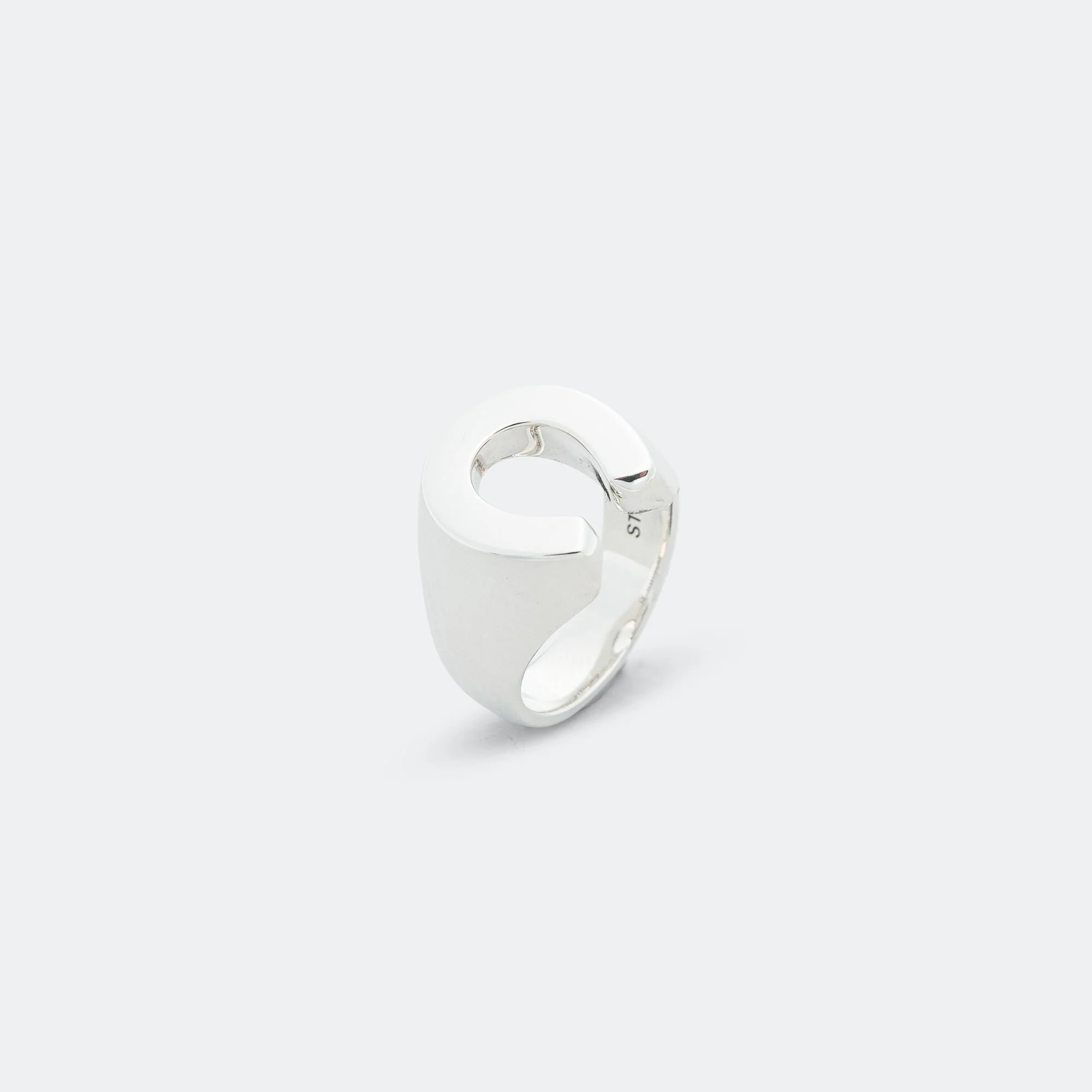 Horseshoe Ring Smooth - AA - 925 Silver - Image 4