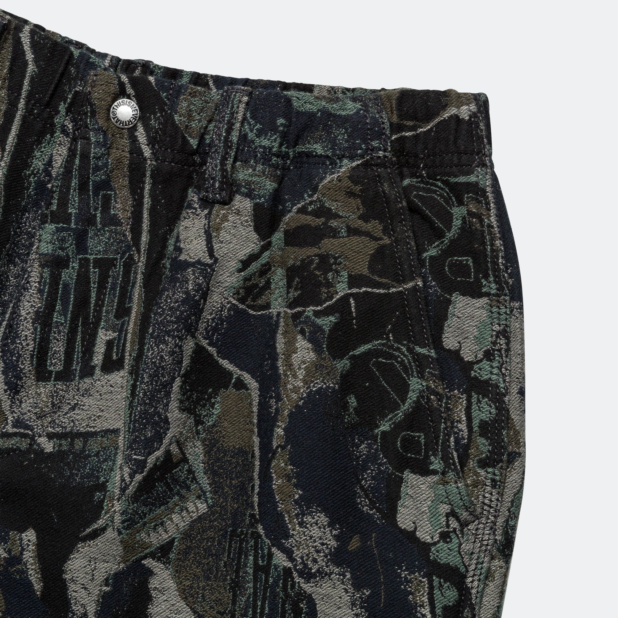 Jacquard Loose Pant - Black - Image 4