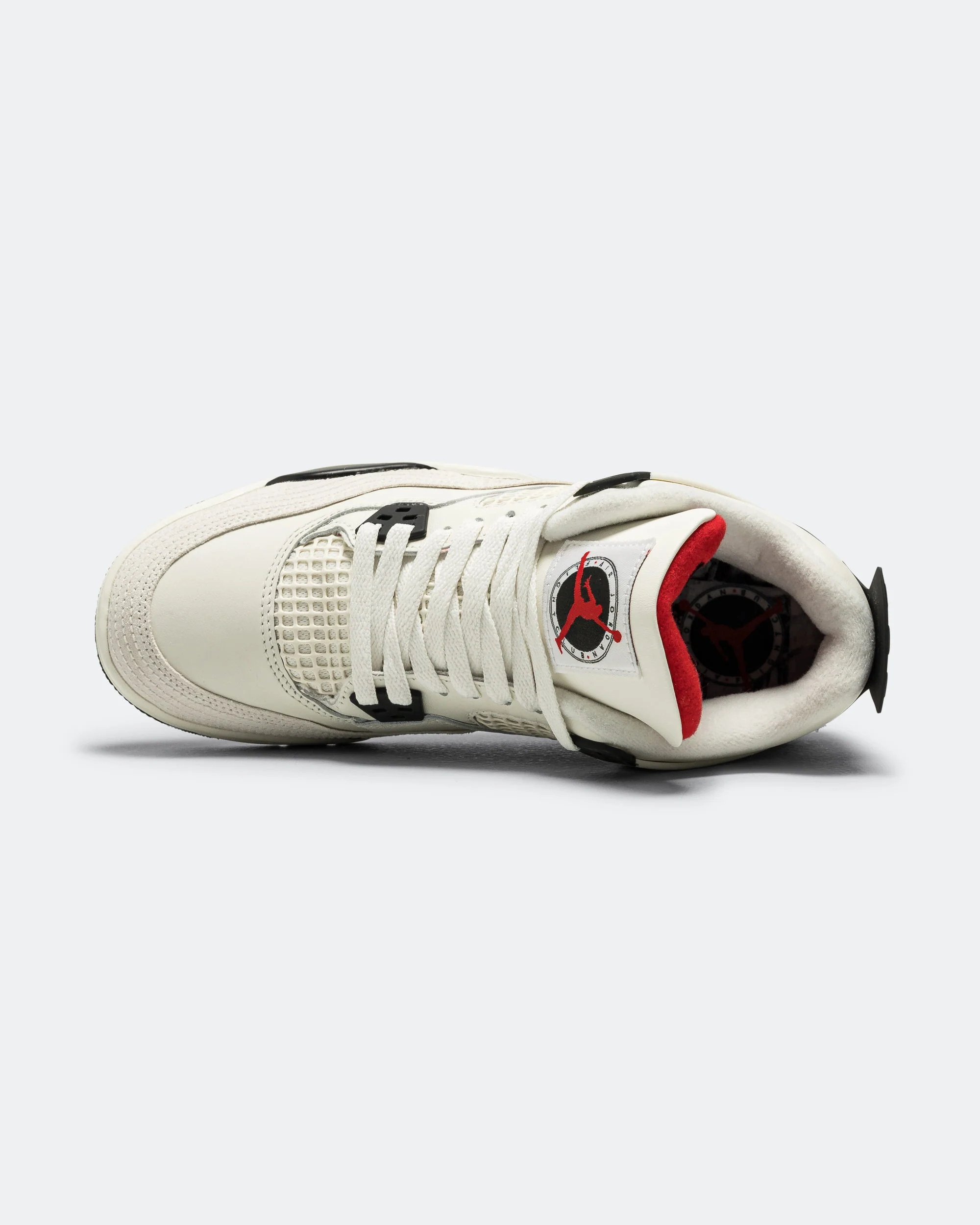 Air Jordan 4 Retro OG FC (GS) - Sail/Black-University Red - Image 4