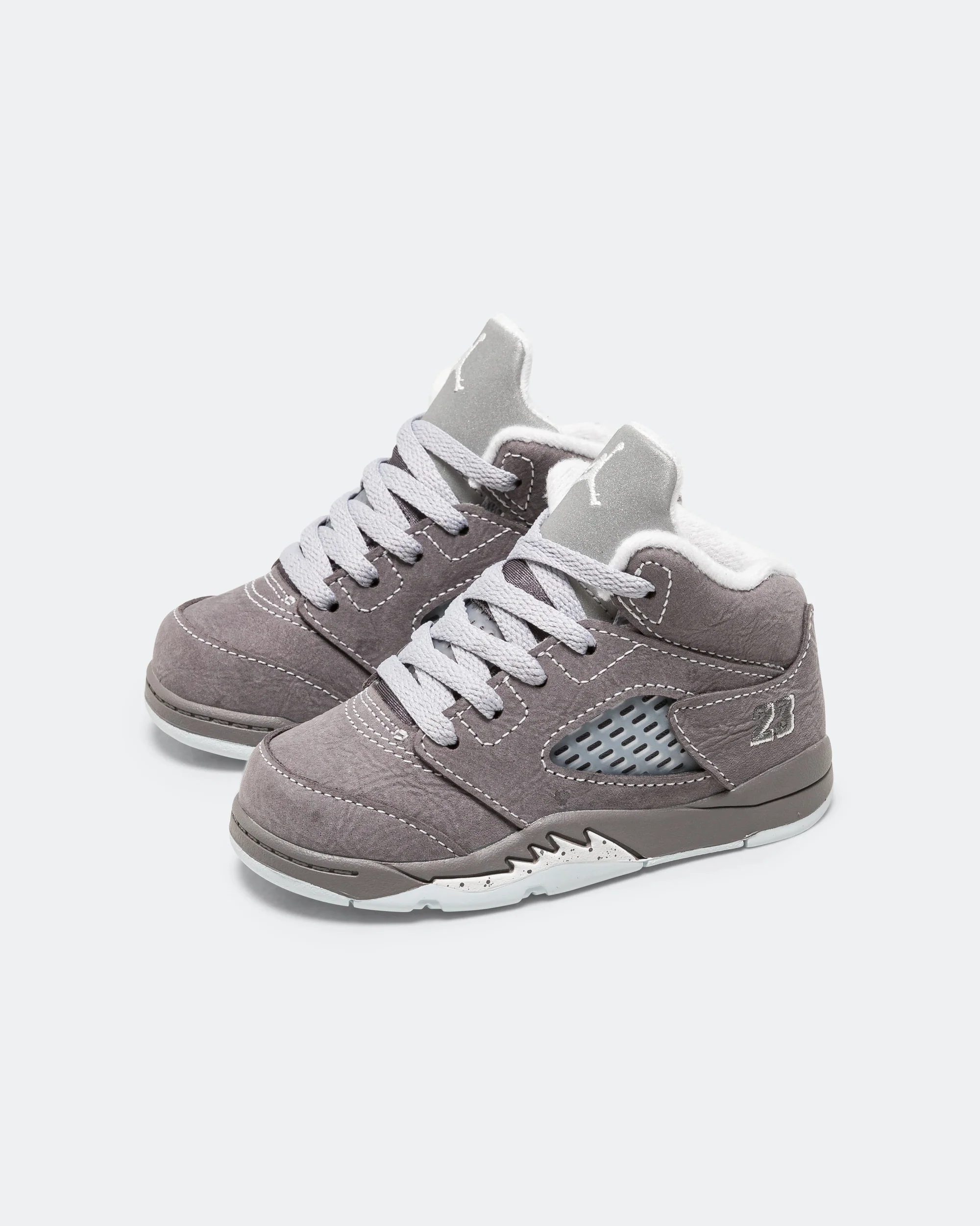 Air Jordan 5 Retro (TD) - Lt Graphite/White-Wolf Grey - Image 2