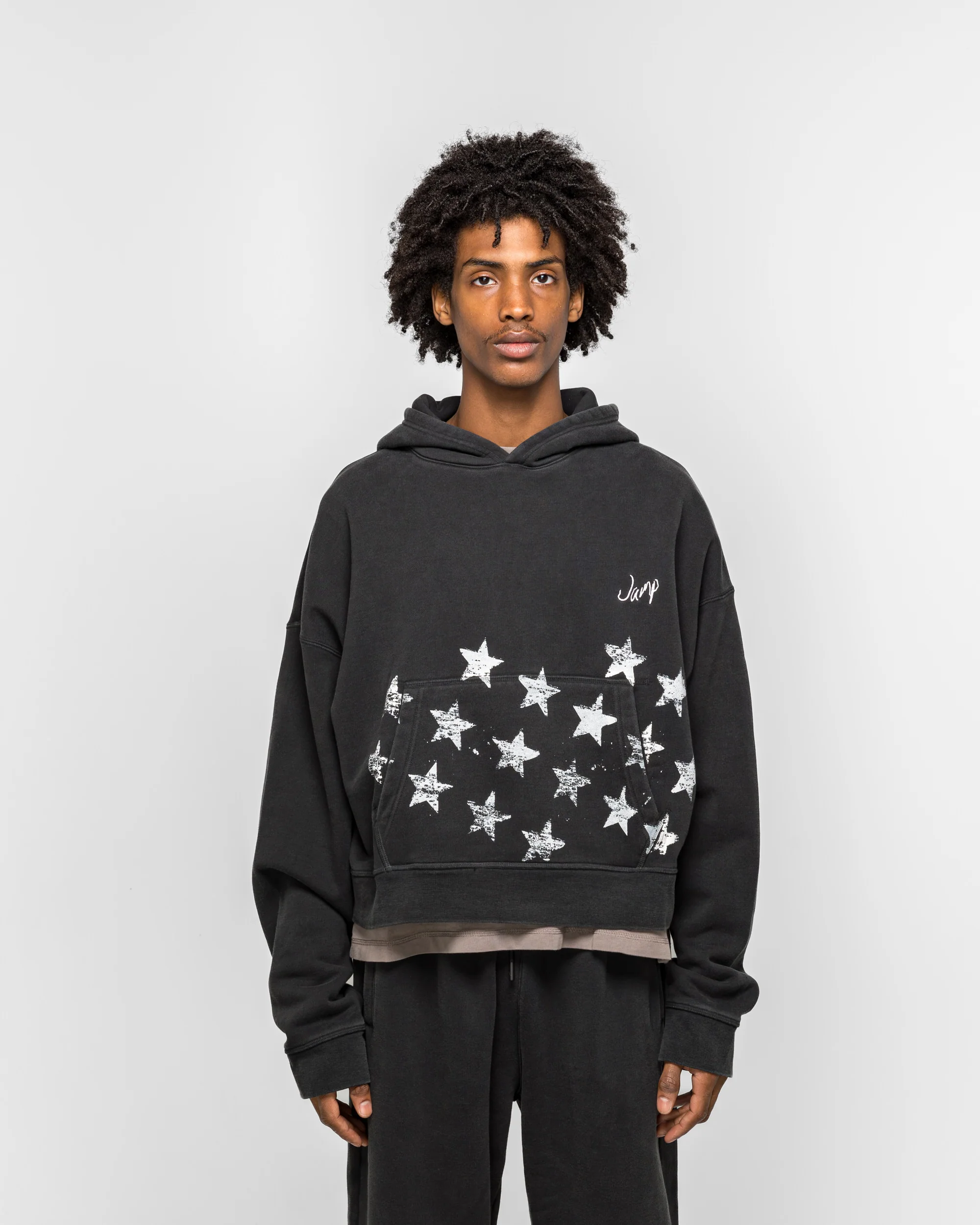 Crop Hoodie x FEAR - Black/Ivory - Image 2
