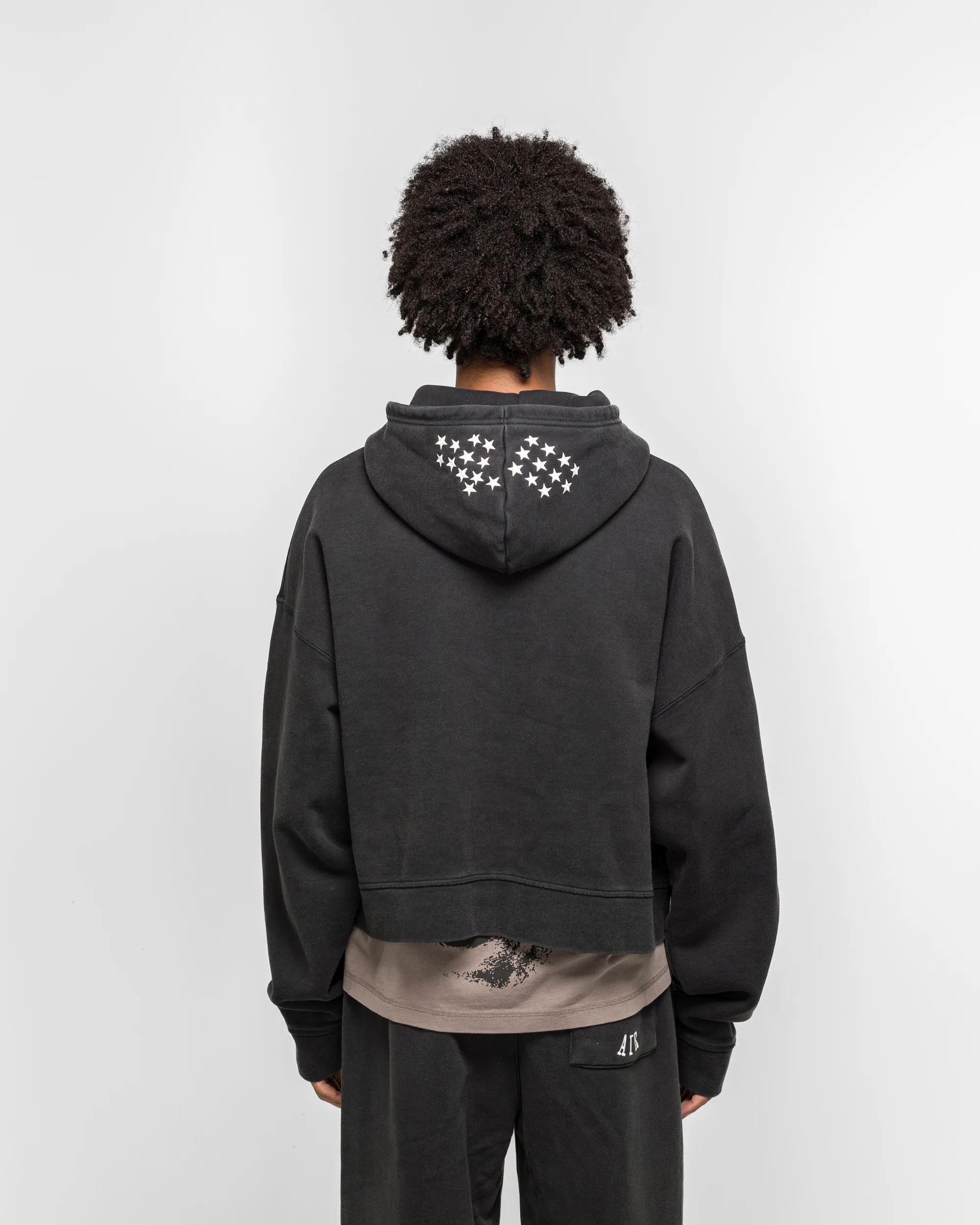 Crop Hoodie x FEAR - Black/Ivory - Image 4