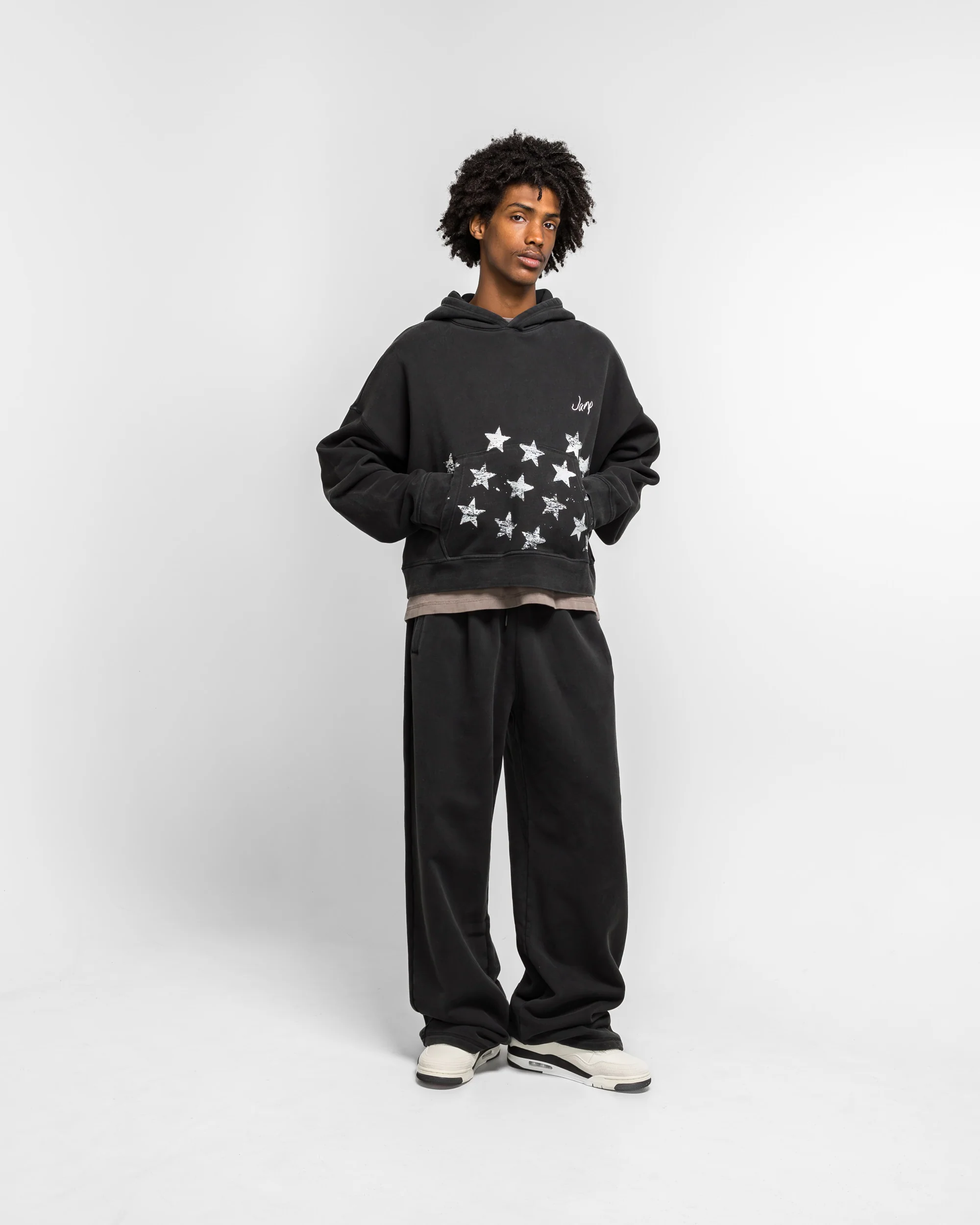 Crop Hoodie x FEAR - Black/Ivory - Image 5
