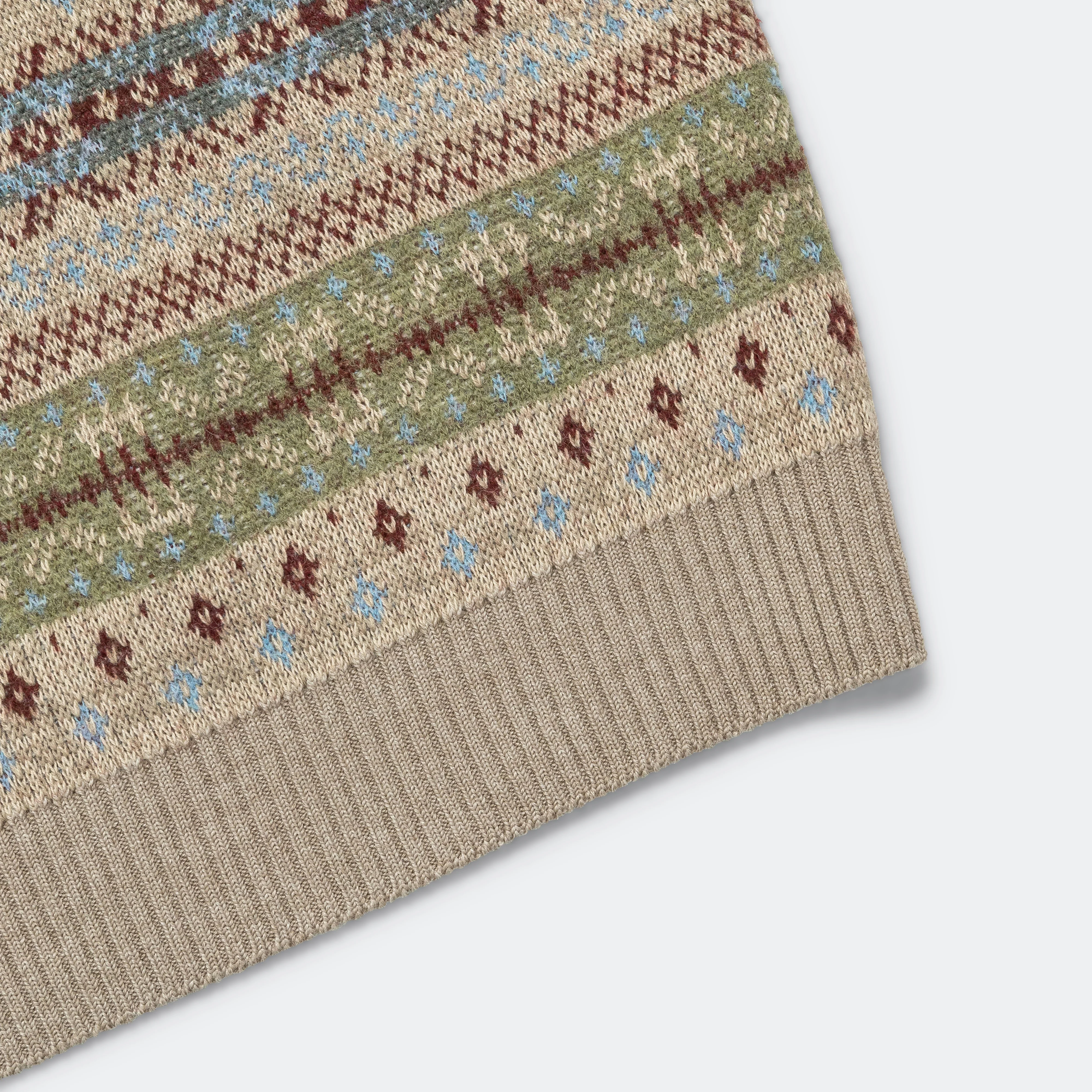 7G Wool FairIsle BONE Vest - Sax - Image 5