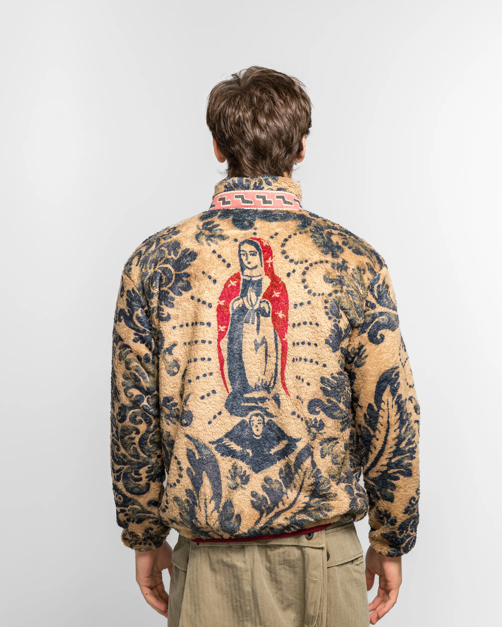 DAMASK Fleece ZIP Blouson (VirginMary) - Beige - Image 4