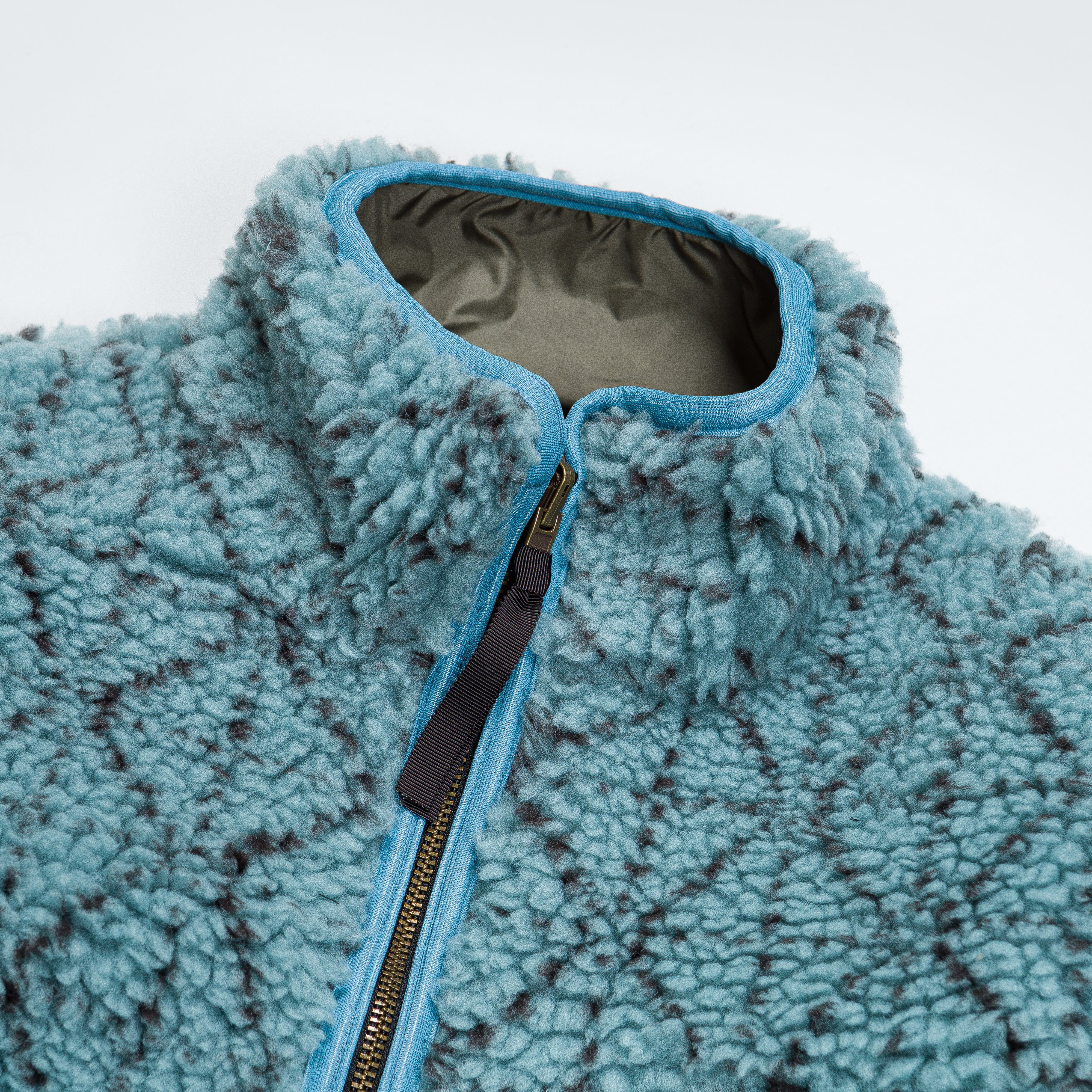 DO-GI SASHIKO BOA Fleece Reversible Blouson Blue - Image 3