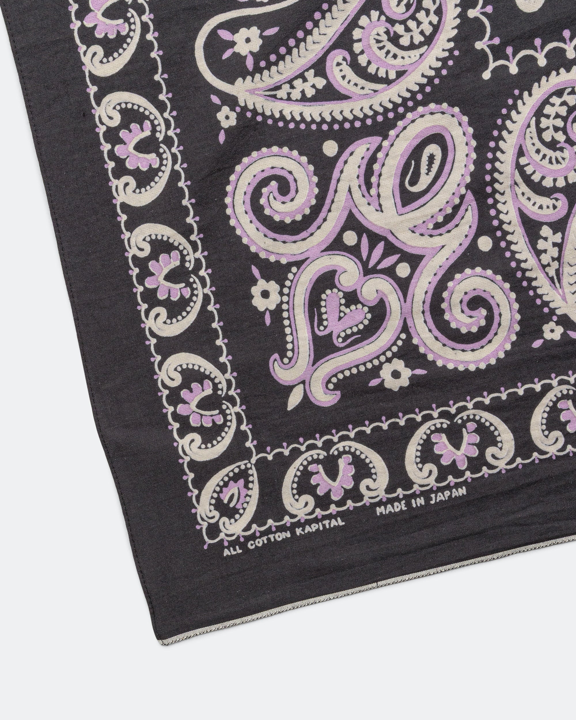 Fastcolor Selvedge Bandanna (SAMBO Paisley) 20x20 - Black - Image 2