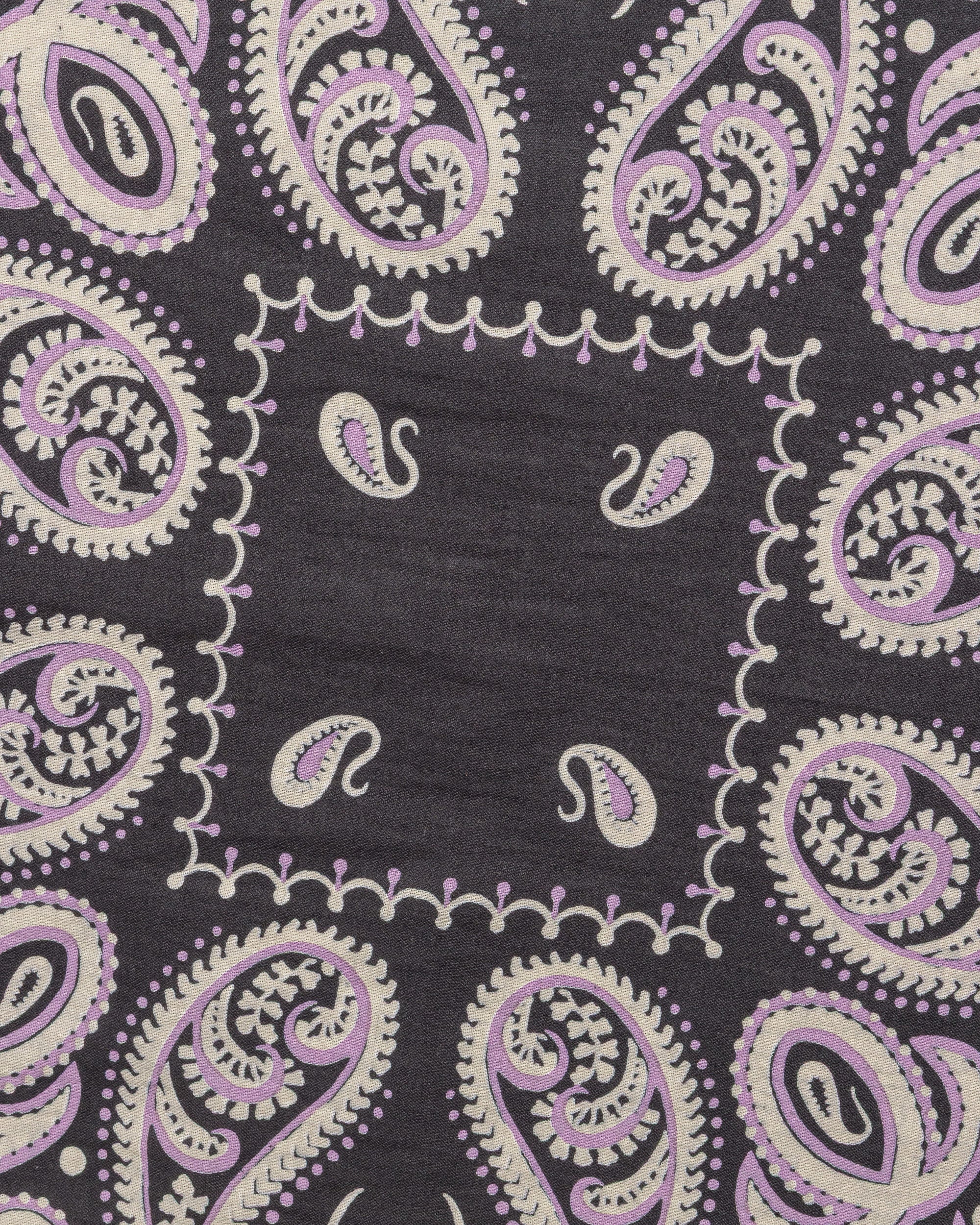 Fastcolor Selvedge Bandanna (SAMBO Paisley) 20x20 - Black - Image 4