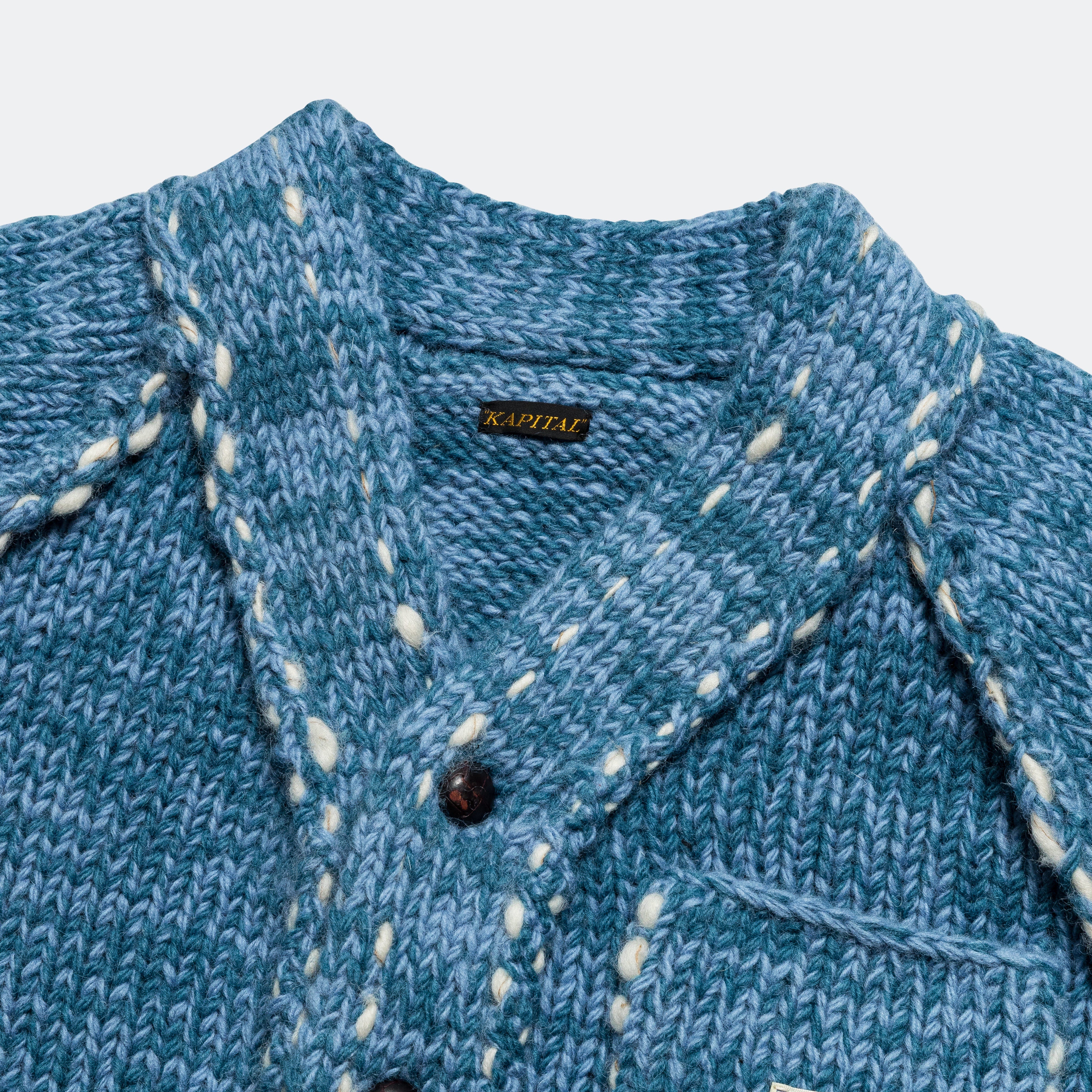Hand Knit Cowichan RAILROAD JKT - Navy - Image 4