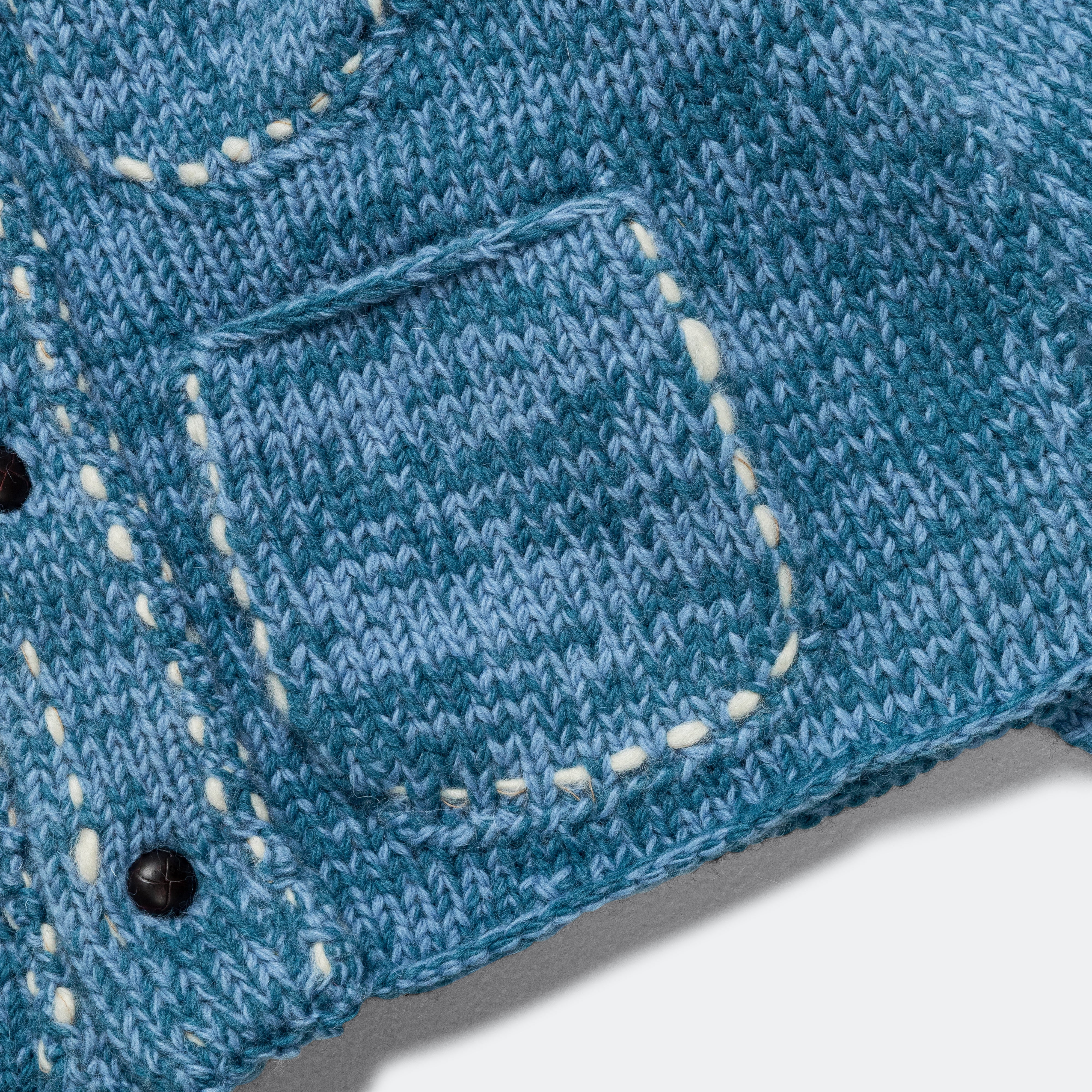 Hand Knit Cowichan RAILROAD JKT - Navy - Image 7