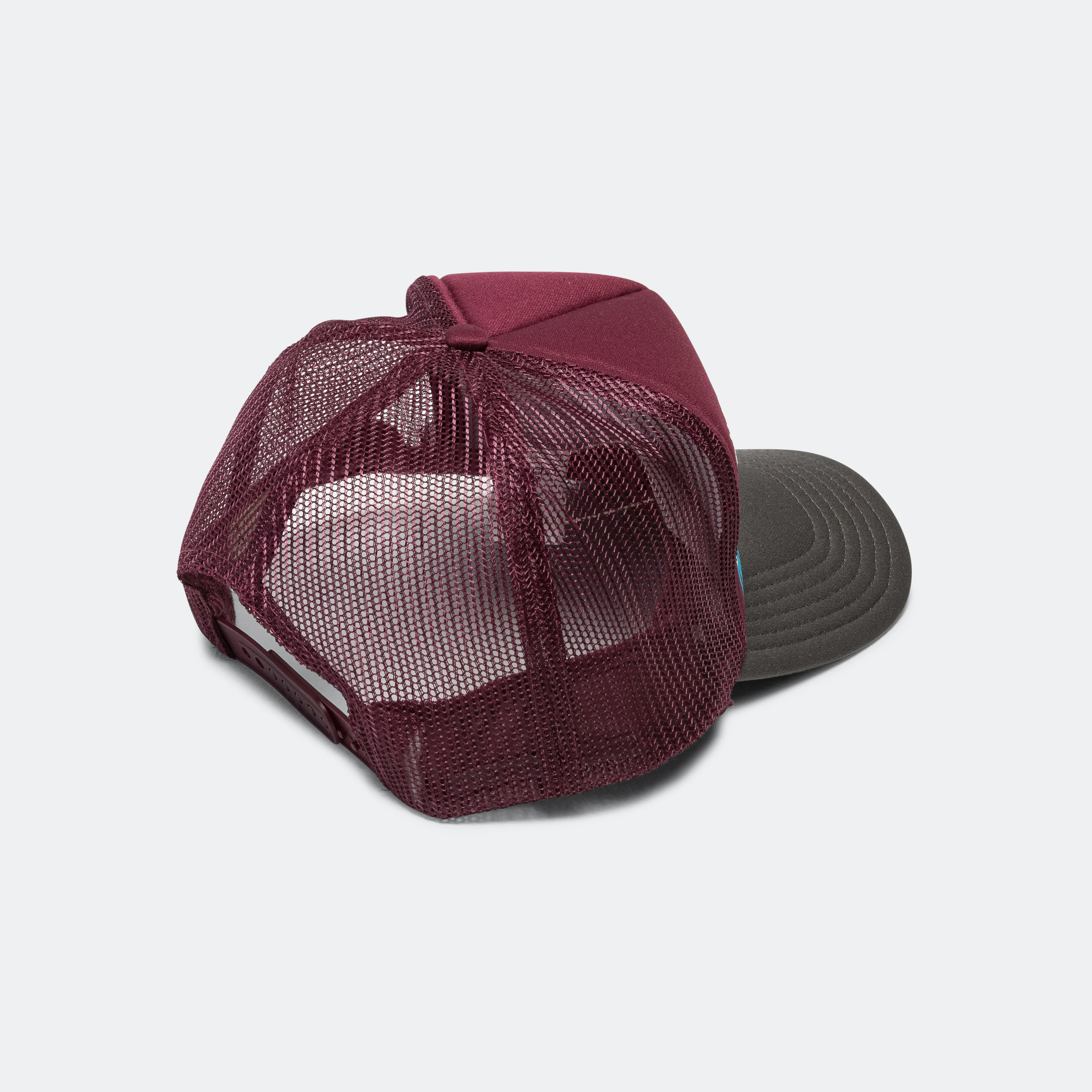 KOUNTRY DIRTY SHRINK Trucker CAP - Burgundy x Charcoal - Image 2