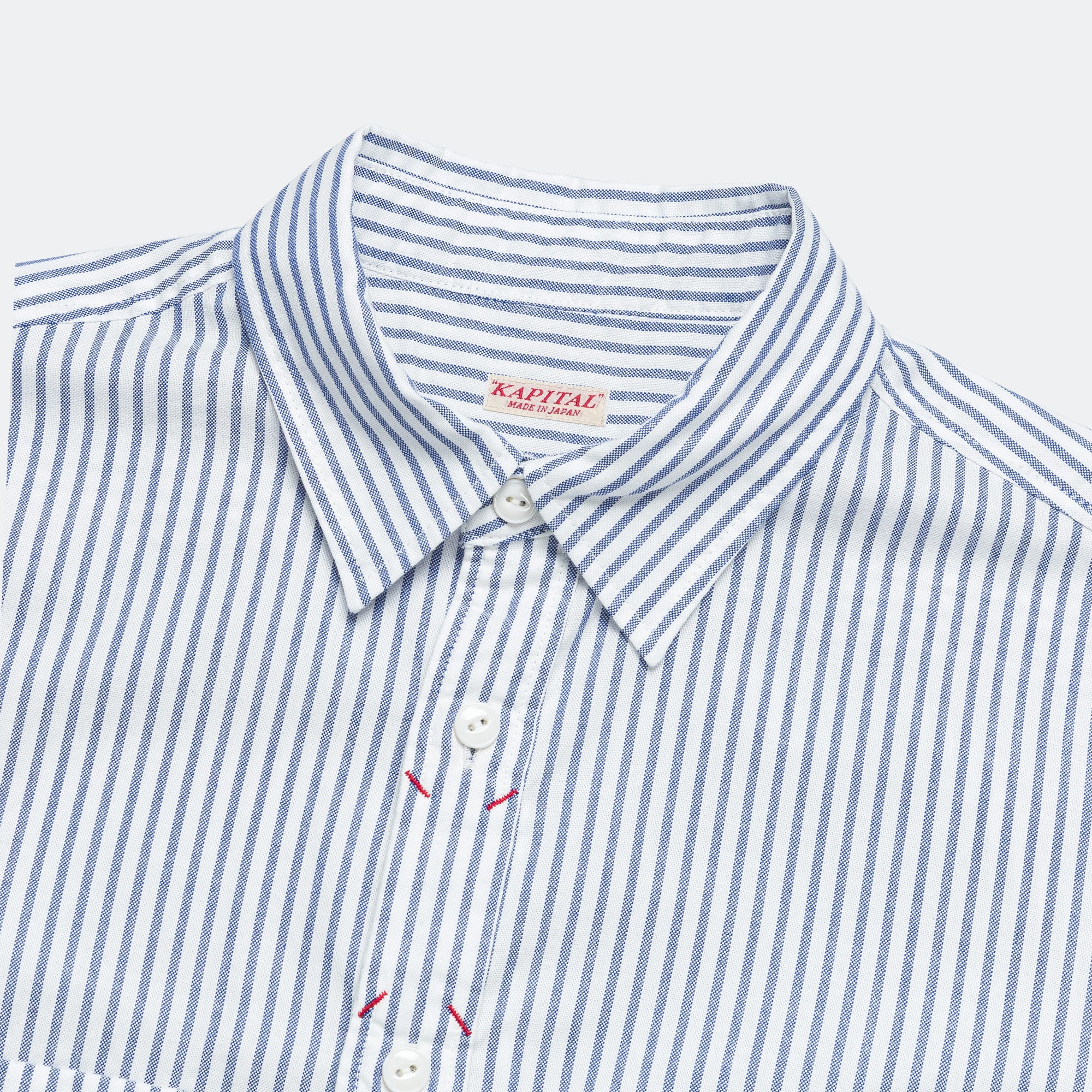 OX Stripe Clip Shirt - Blue - Image 2