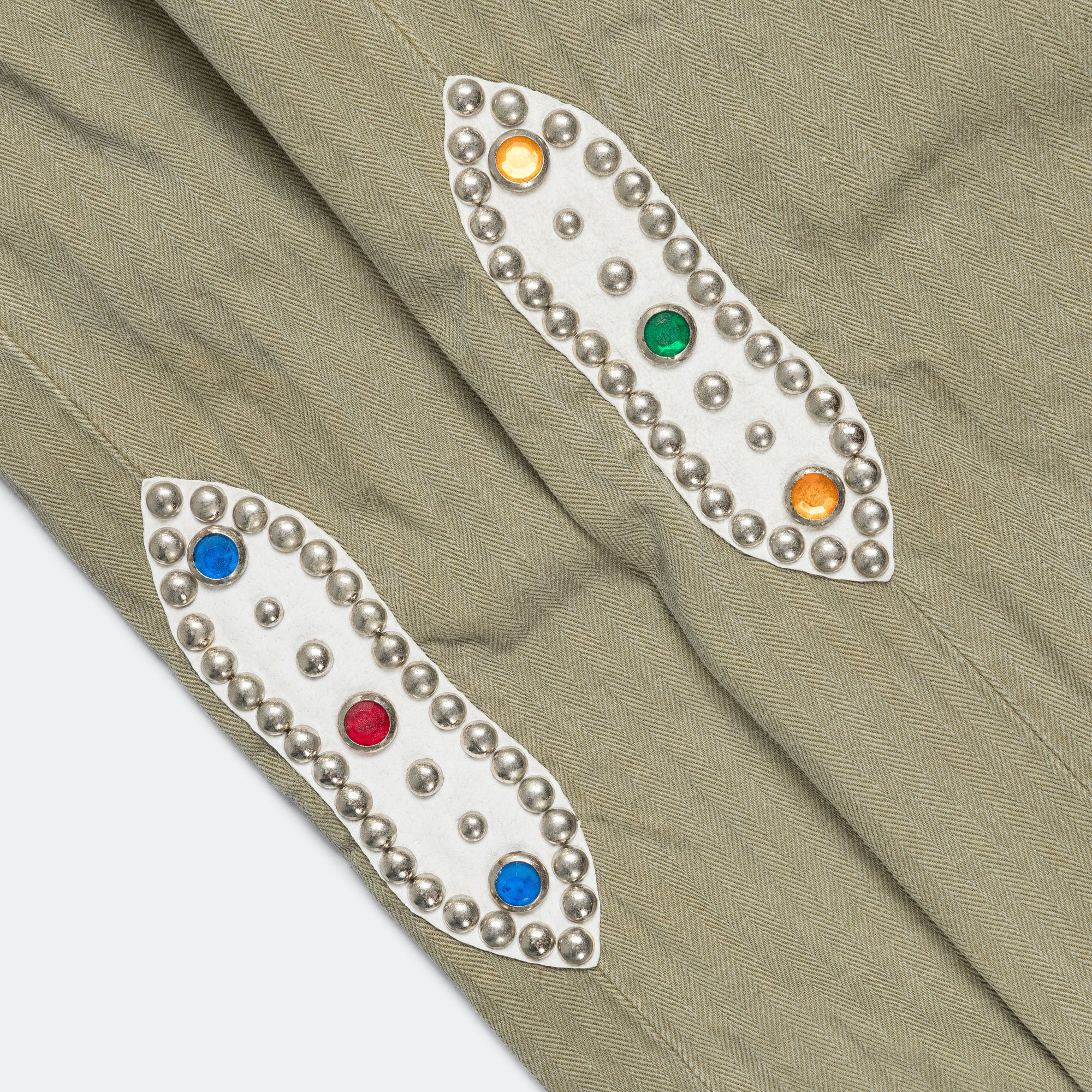 Sulfur Herringbone EASY BAKER Pants (STUDS Remake) - Khaki - Image 9