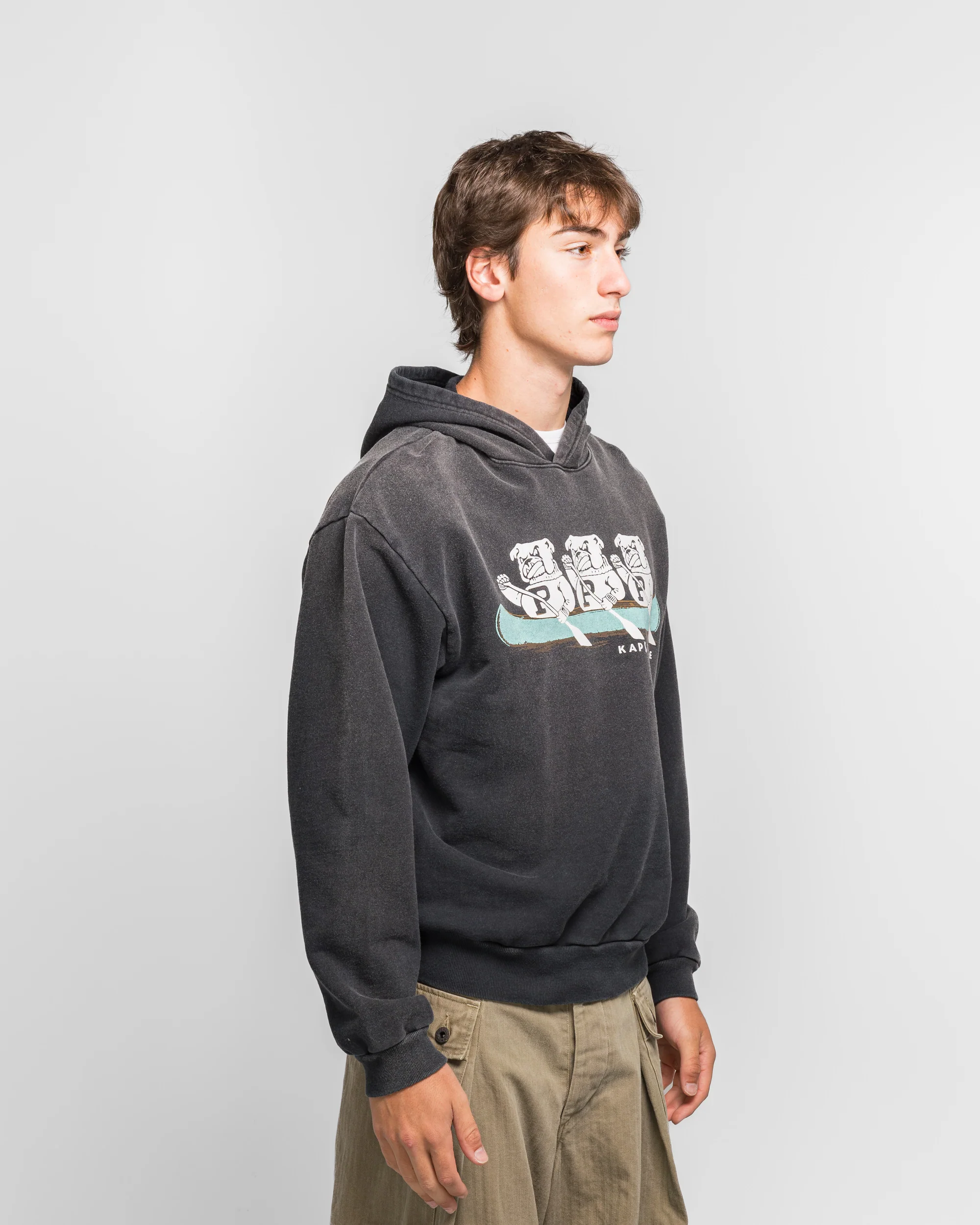 SWT Knit Hoodie ('P' BULLDOG) - Black - Image 3