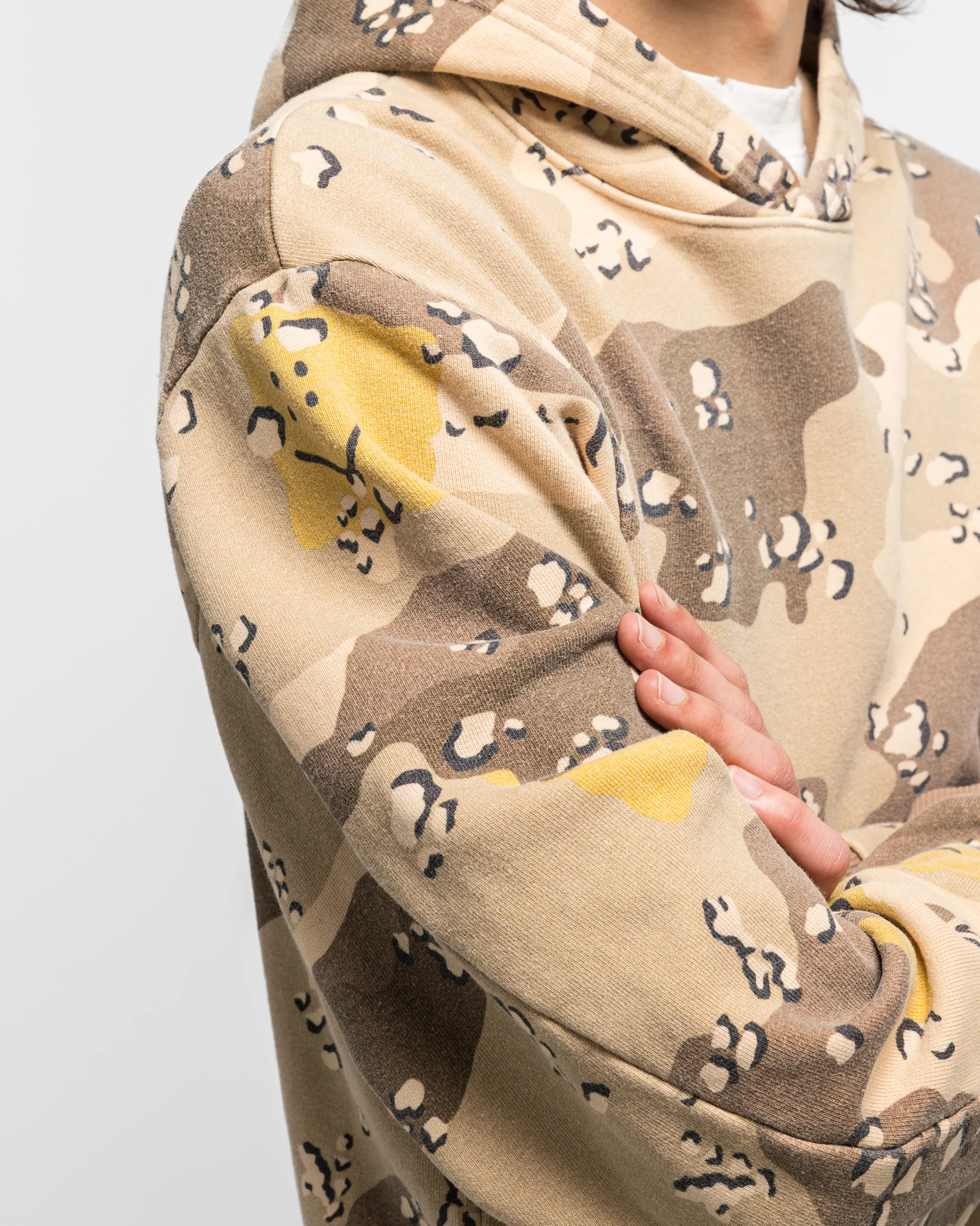 SWT Knit PECKISH CHOCO-CHIP Camo Hoodie - Beige - Image 5