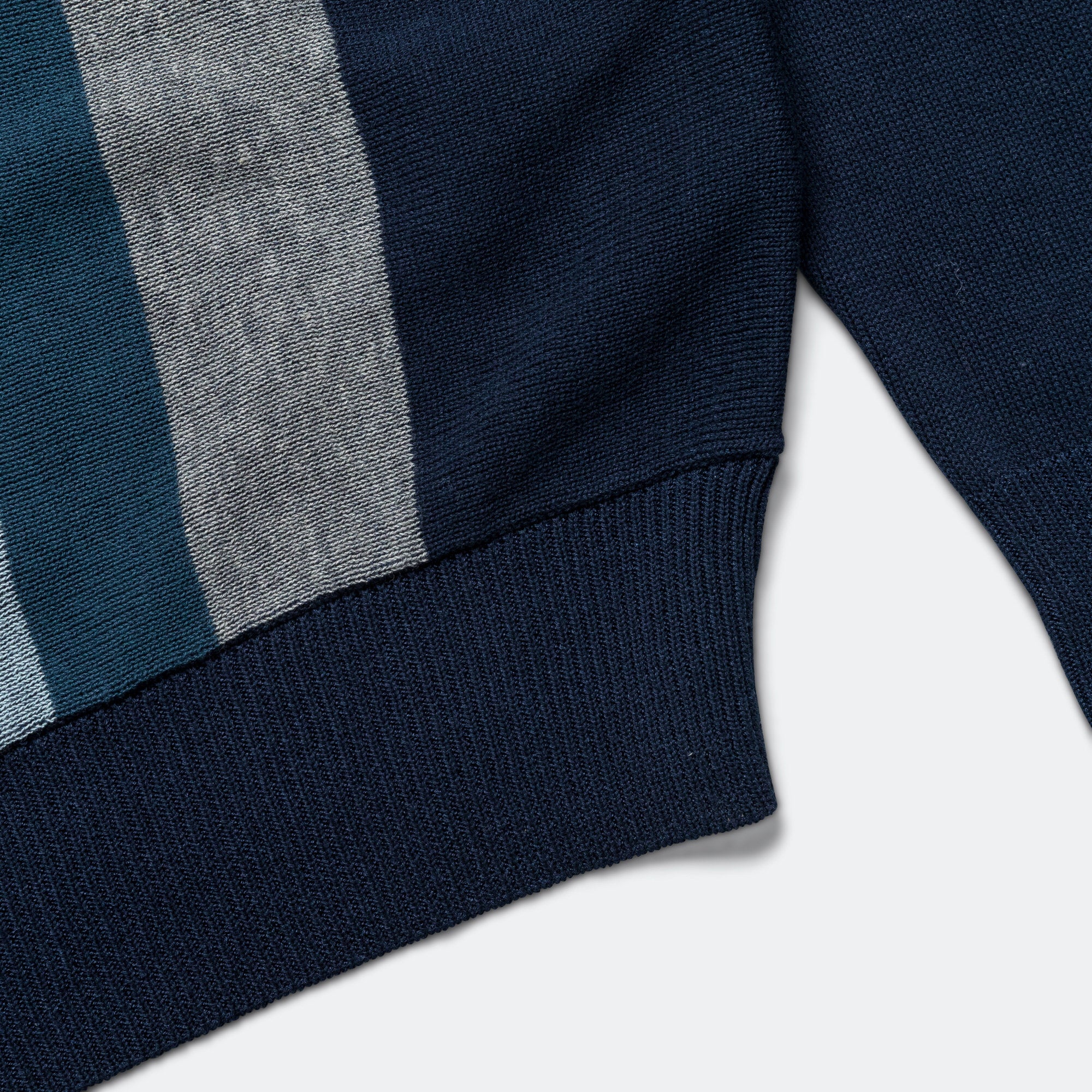 Knit Polo Stripe Argyle - Navy - Image 5