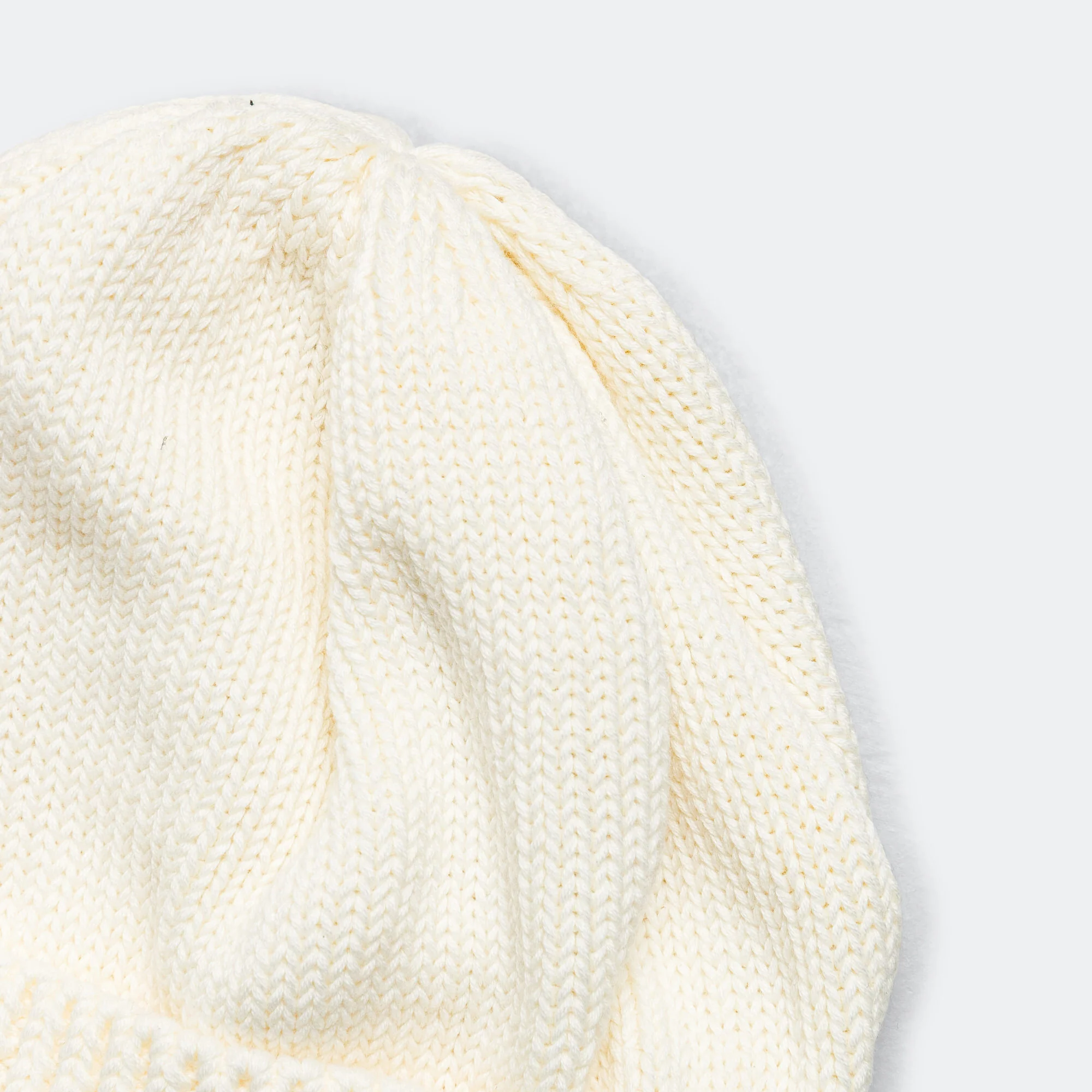 Knit Roll Watch Cap - Ecru - Image 2