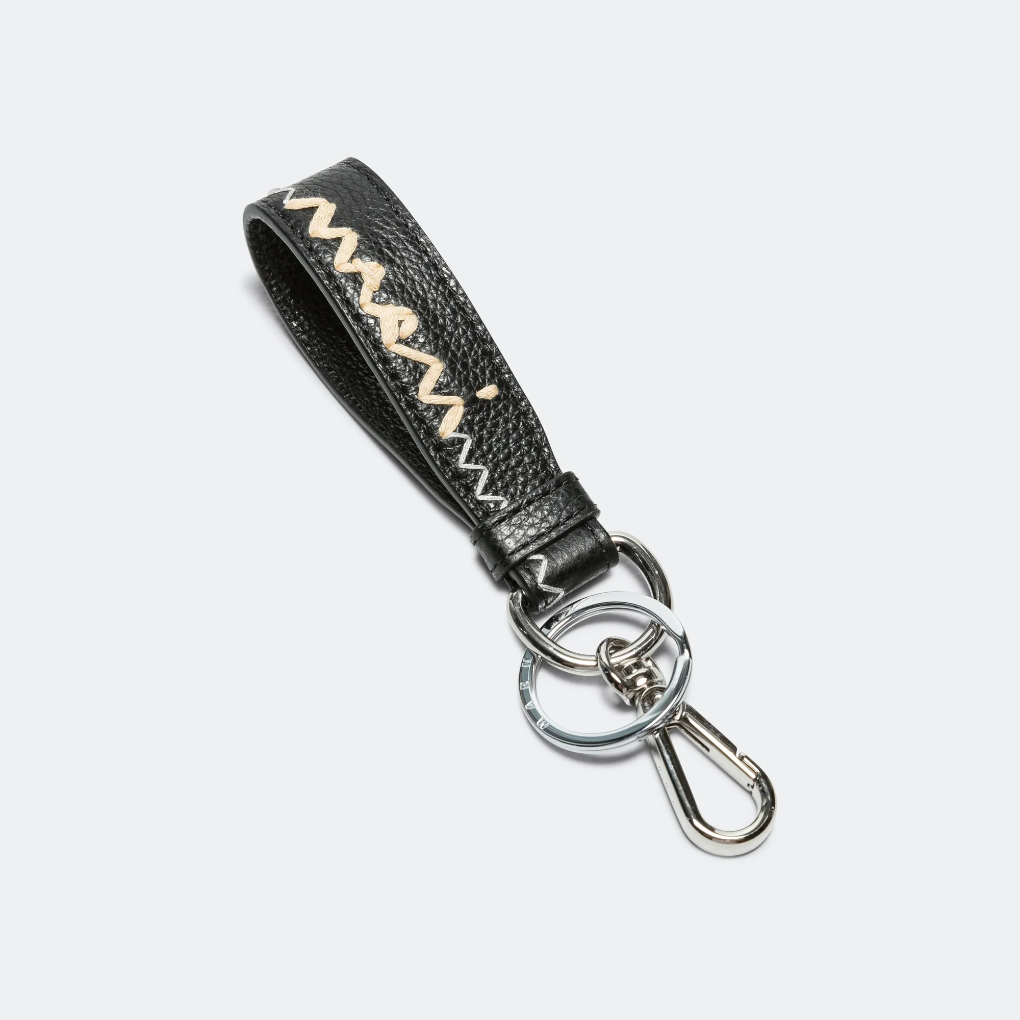 Leather Keyring - Black - Image 6