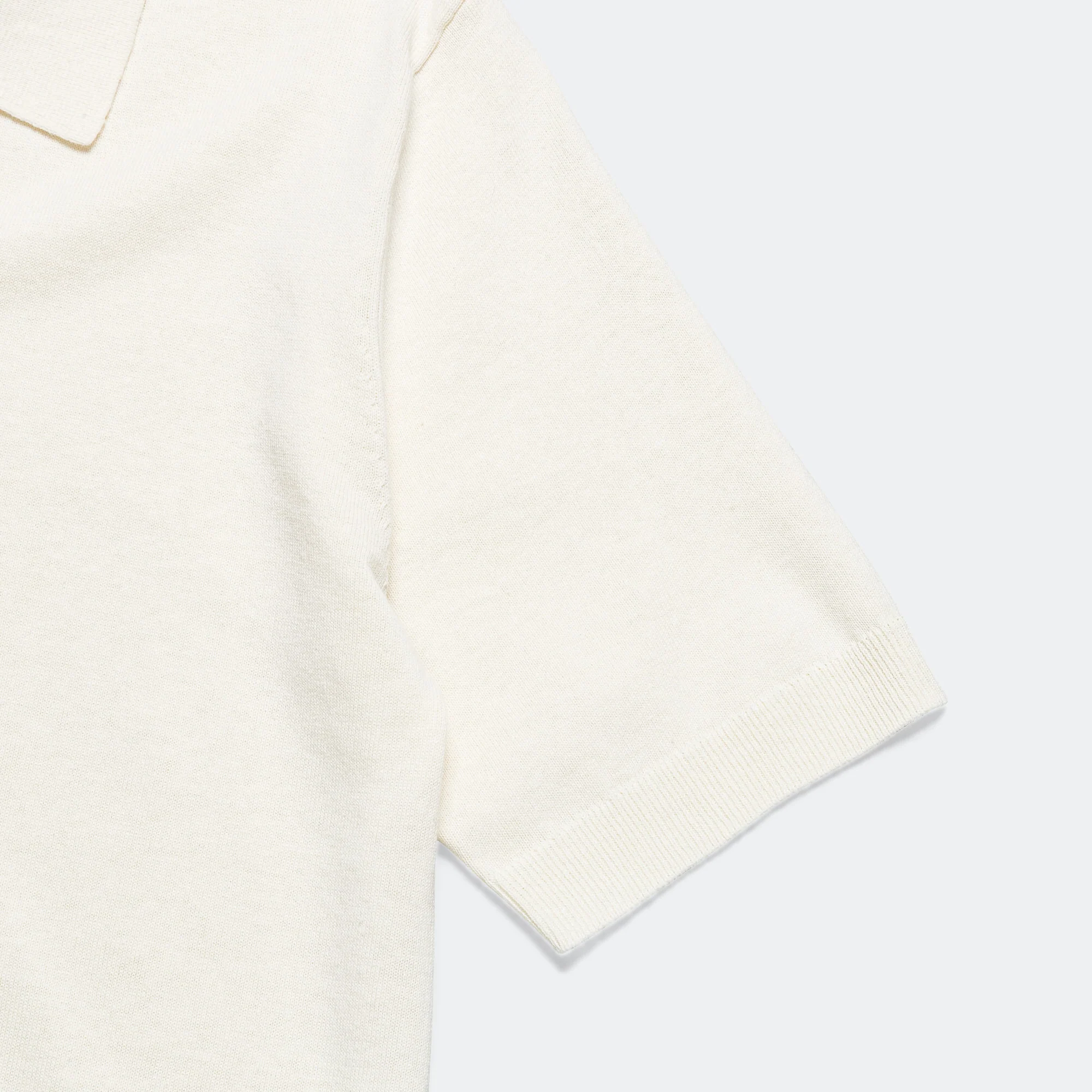 Leif Cotton Linen Polo - Kit White - Image 3