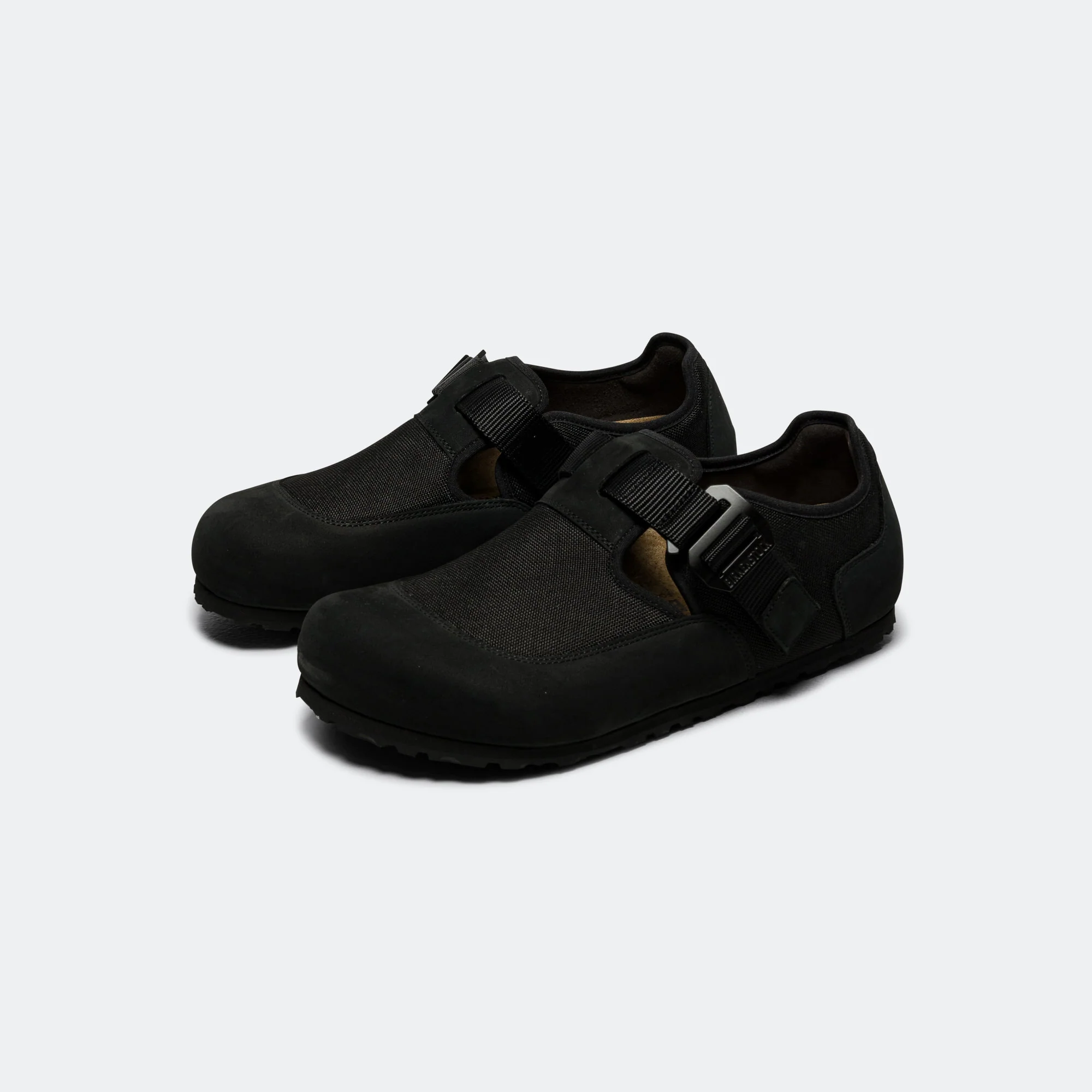 London Nova - Black Nubuck Leather/Textile - Image 2