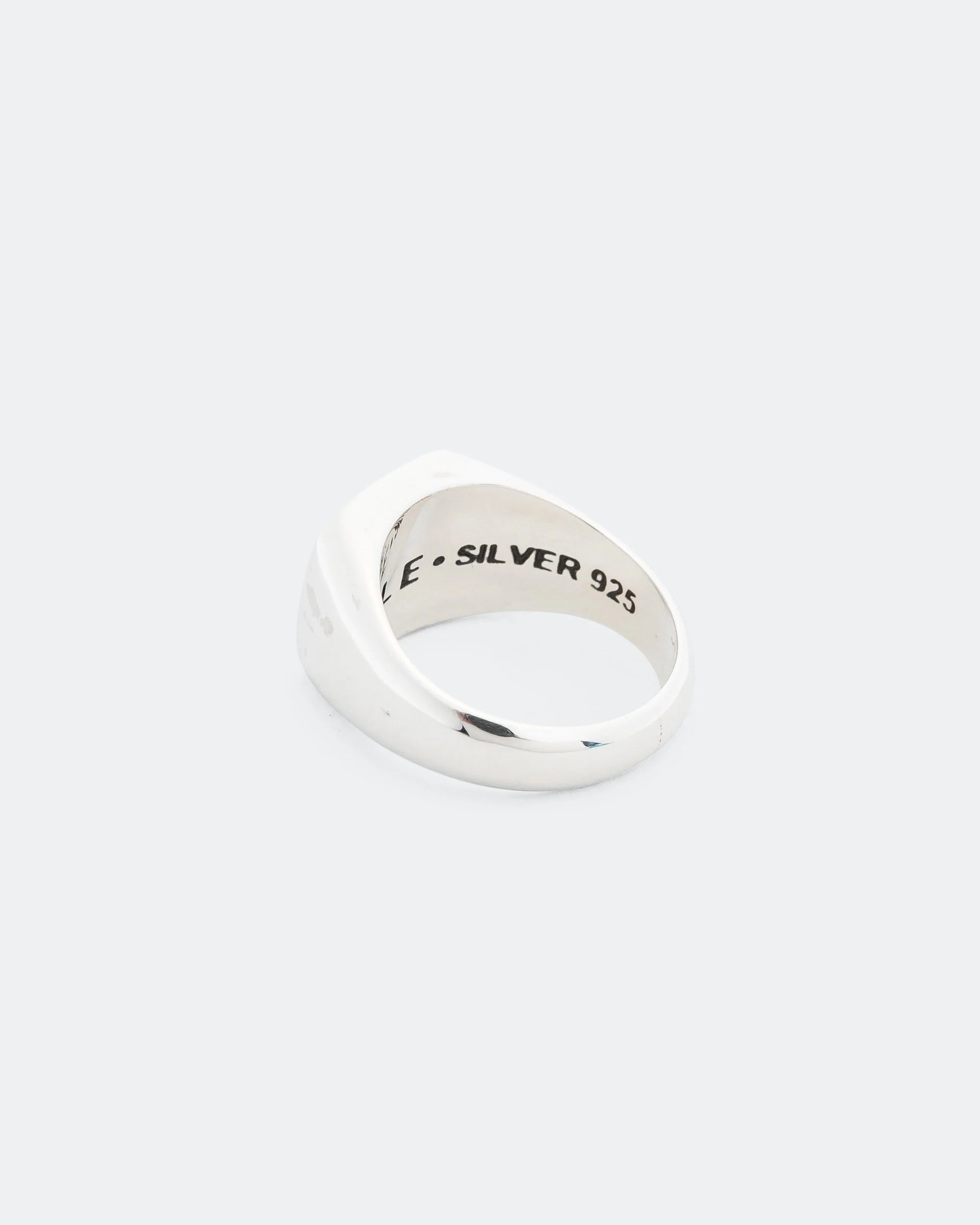 Floral Signet Ring - 925 Silver/Green Enamel - Image 3