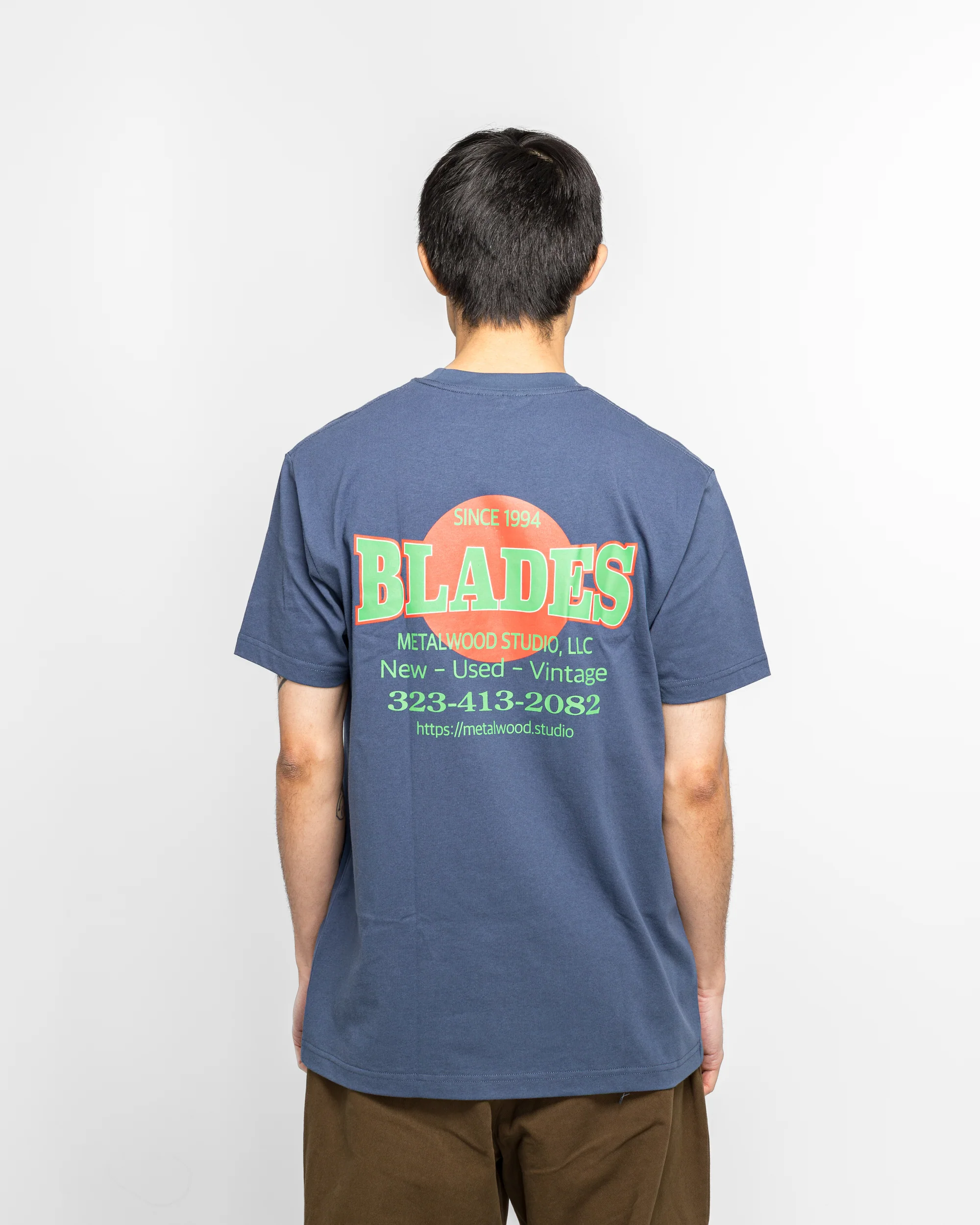 Blades Gym T-Shirt - Navy - Image 4