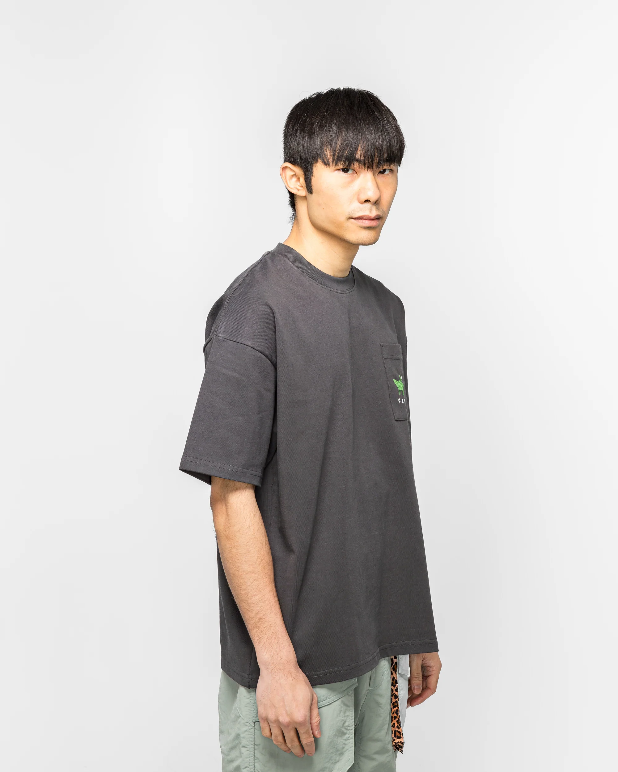 Cricket Heavy Pocket T-Shirt - Tar - Image 3