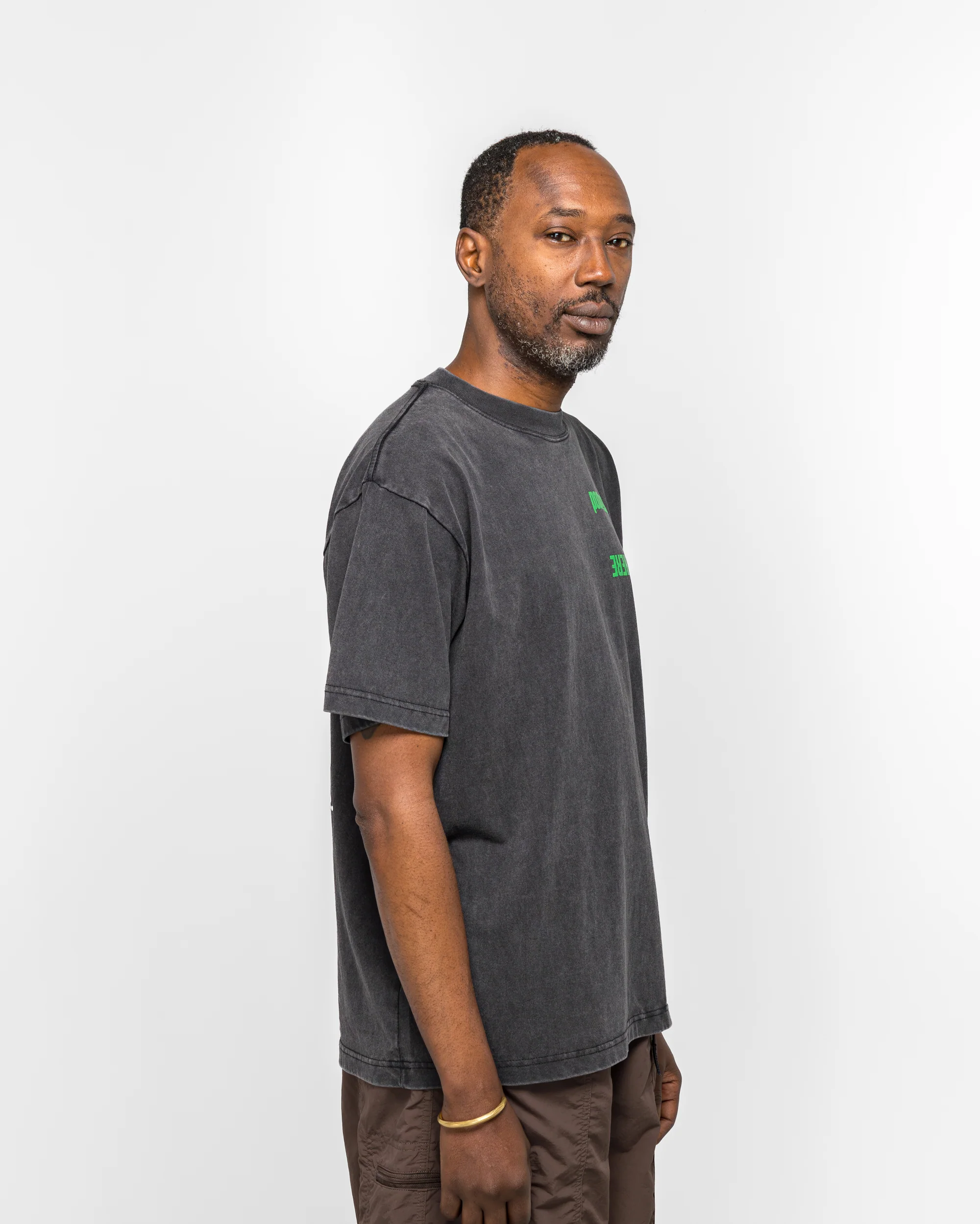 Handful T-Shirt x UP THERE - Overdyed Black Wash - Image 4