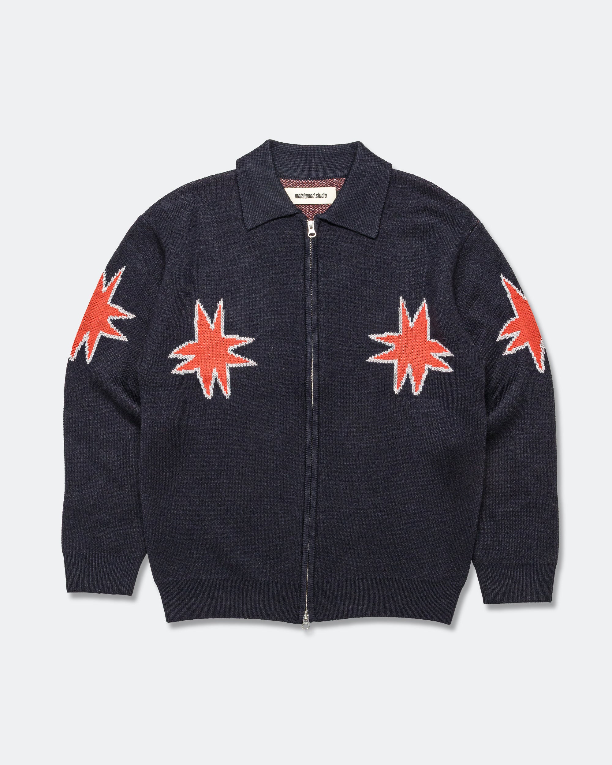 Kiki Zip Knit LS Polo - Navy
