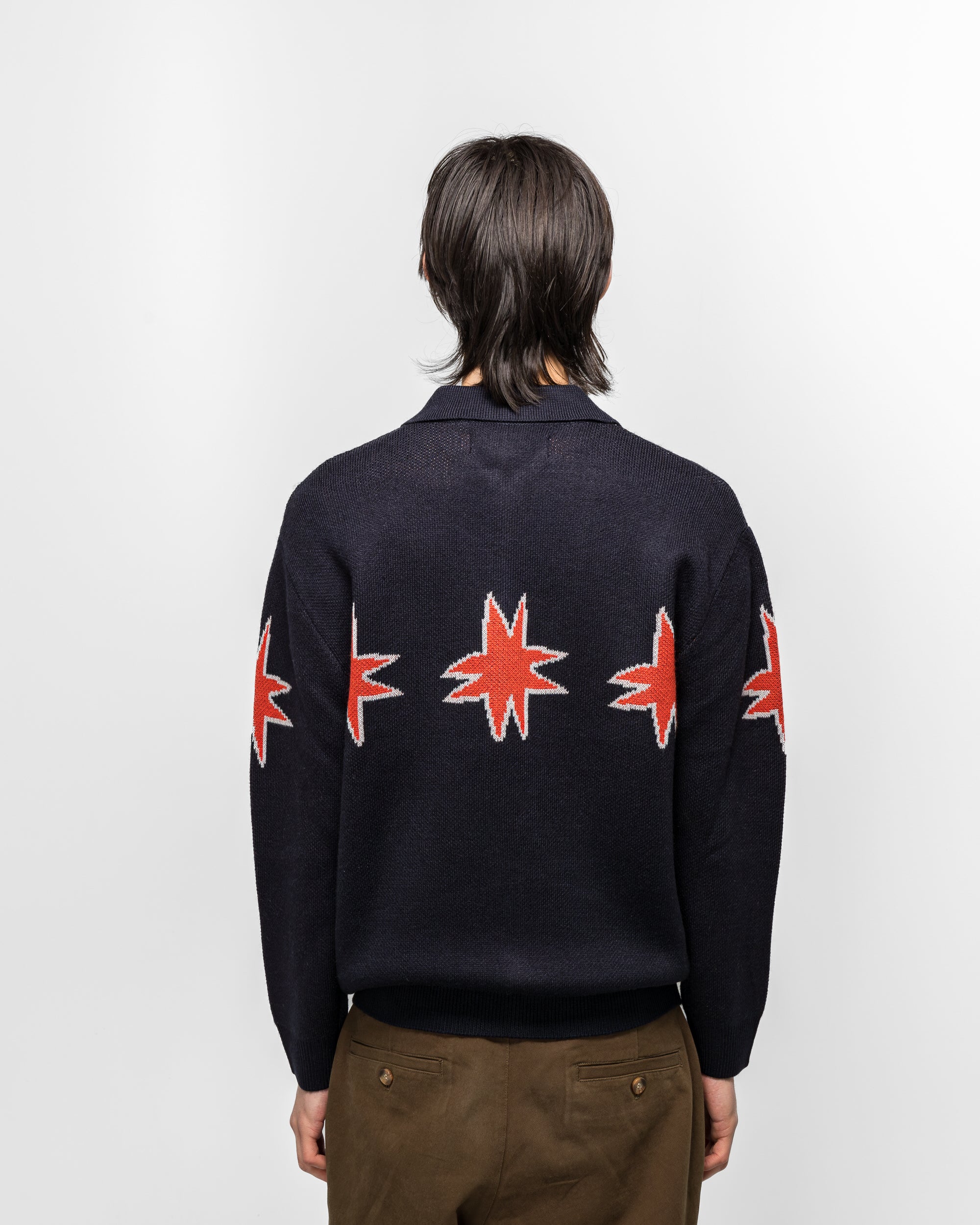 Kiki Zip Knit LS Polo - Navy - Image 4