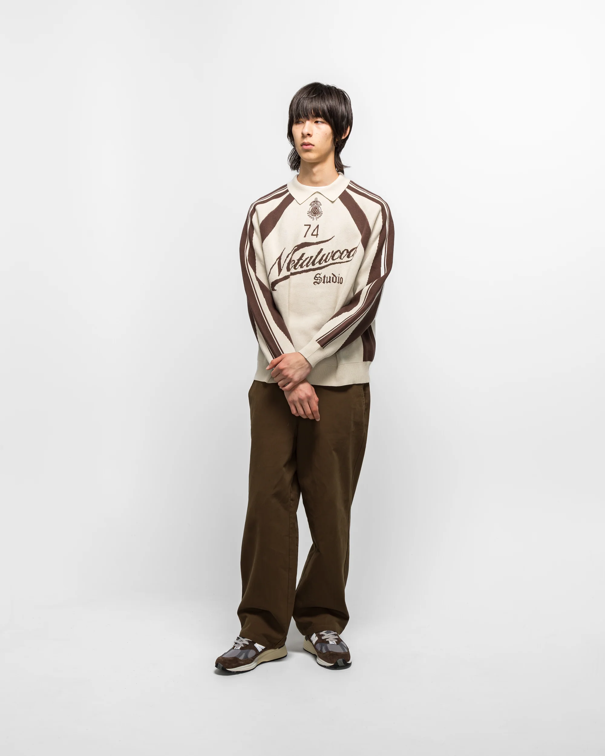 Knit Football Top - Cream - Image 5