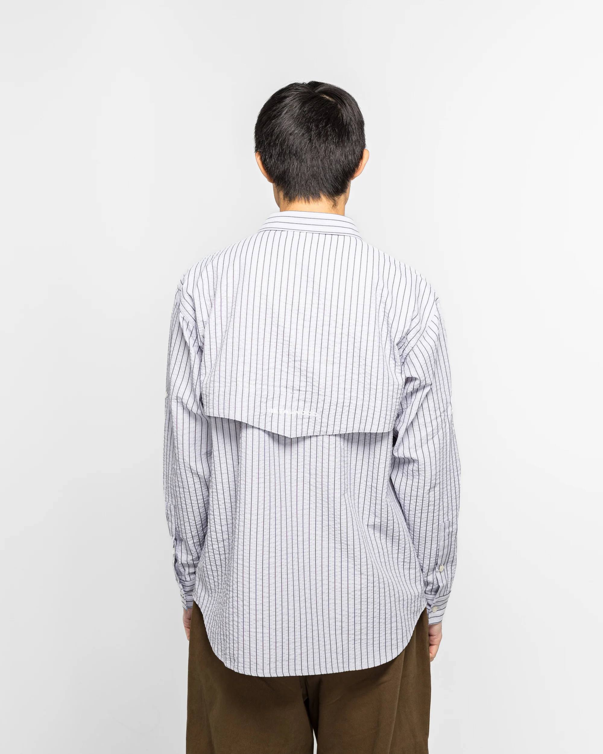 Seersucker Fishing Shirt - Sky - Image 4