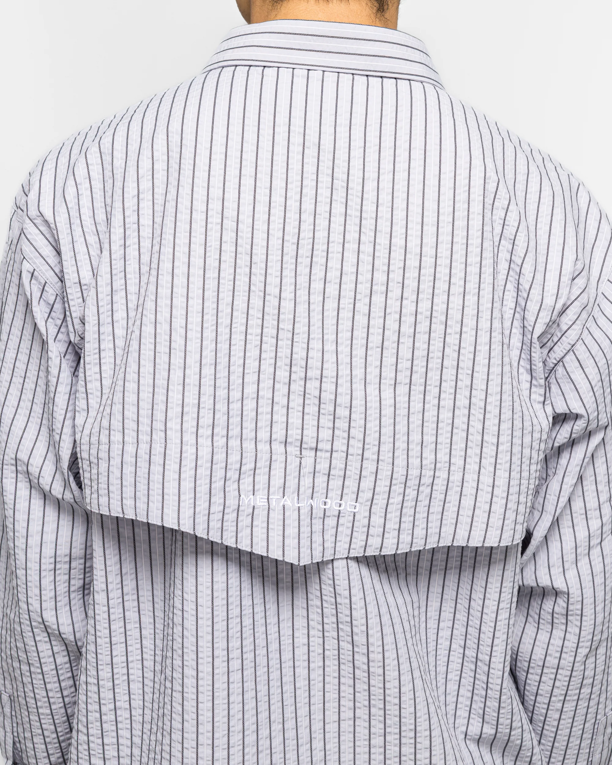 Seersucker Fishing Shirt - Sky - Image 5
