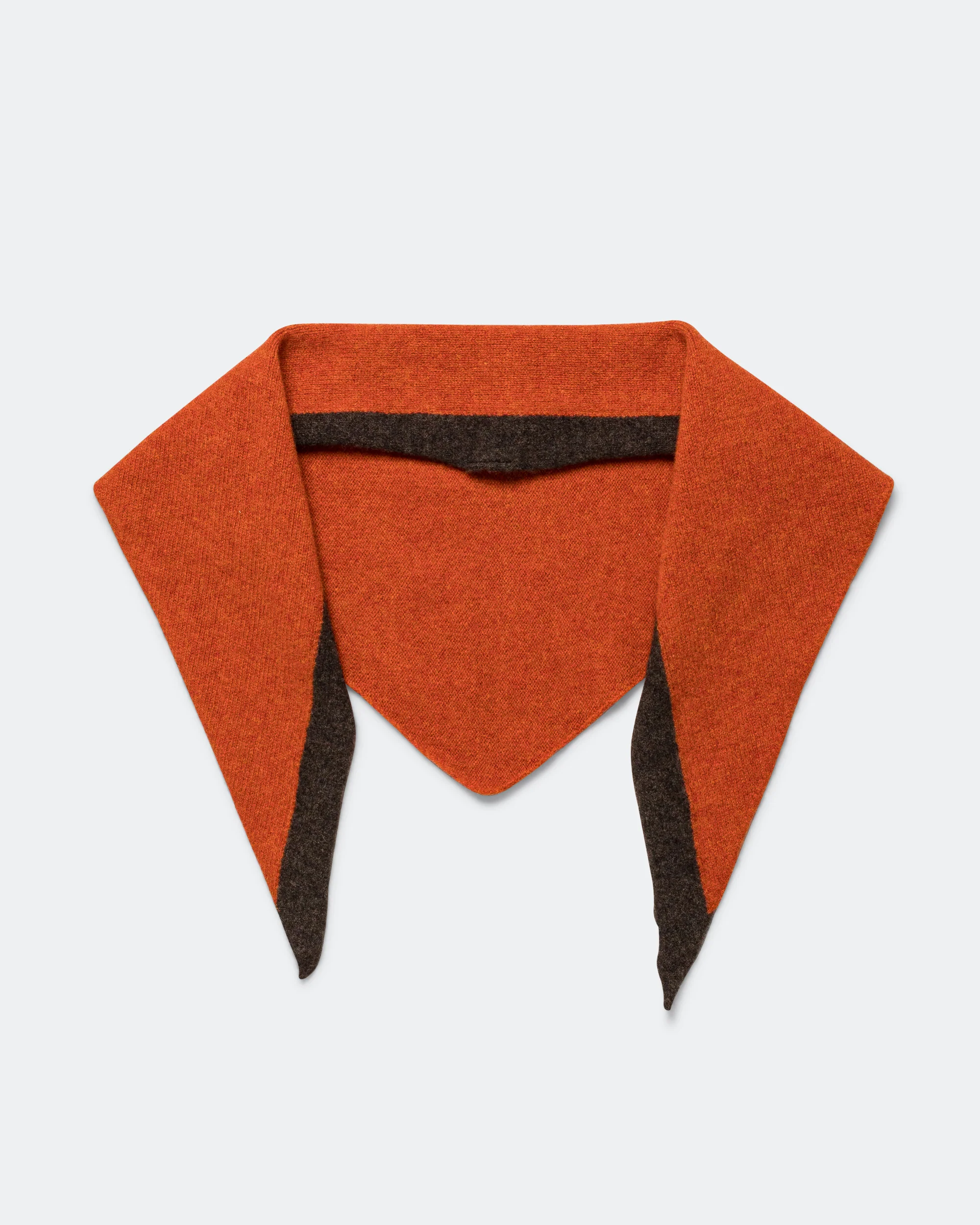 Tipped Scout Scarf - Cocoa/Ember Lambswool - Image 4