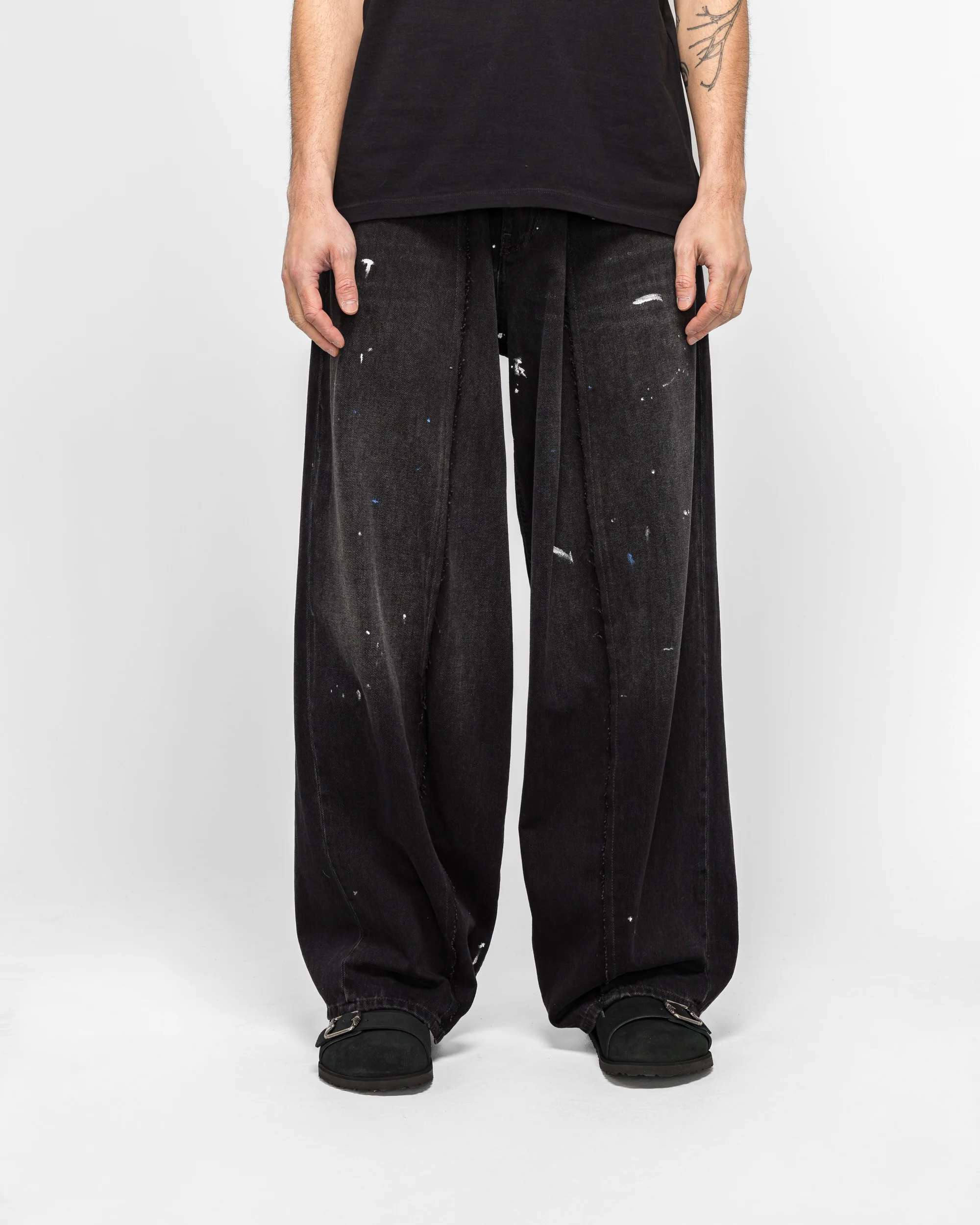 5 Pocket Denim Pants - Black Denim - Image 2