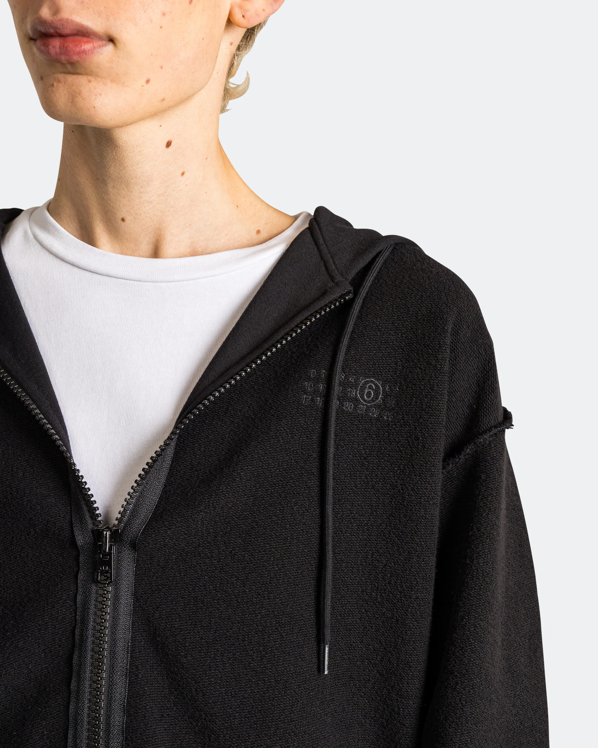 Brushed Sweat Jersey Zip-Up - Black - Image 5
