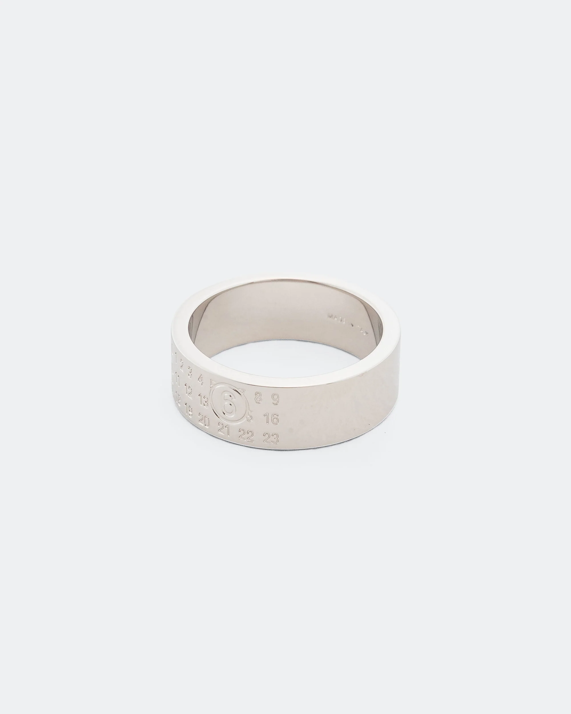Minimal Logo 8mm Ring - Silver Toned Brass - Image 3